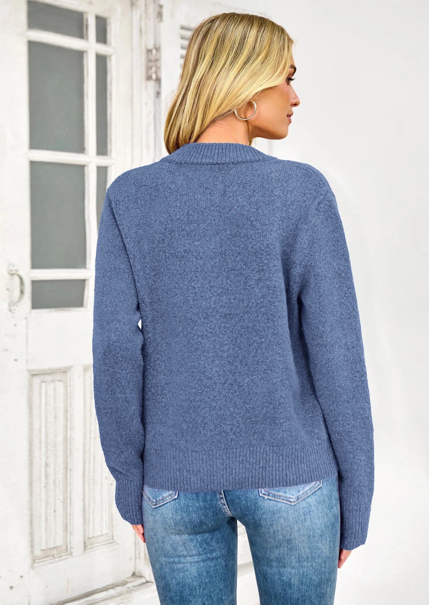 Women's Knit Cardigan Sweaters Casual Long Sleeve Open Front Button Up Ribbed Fall Spring Sweater Jackets