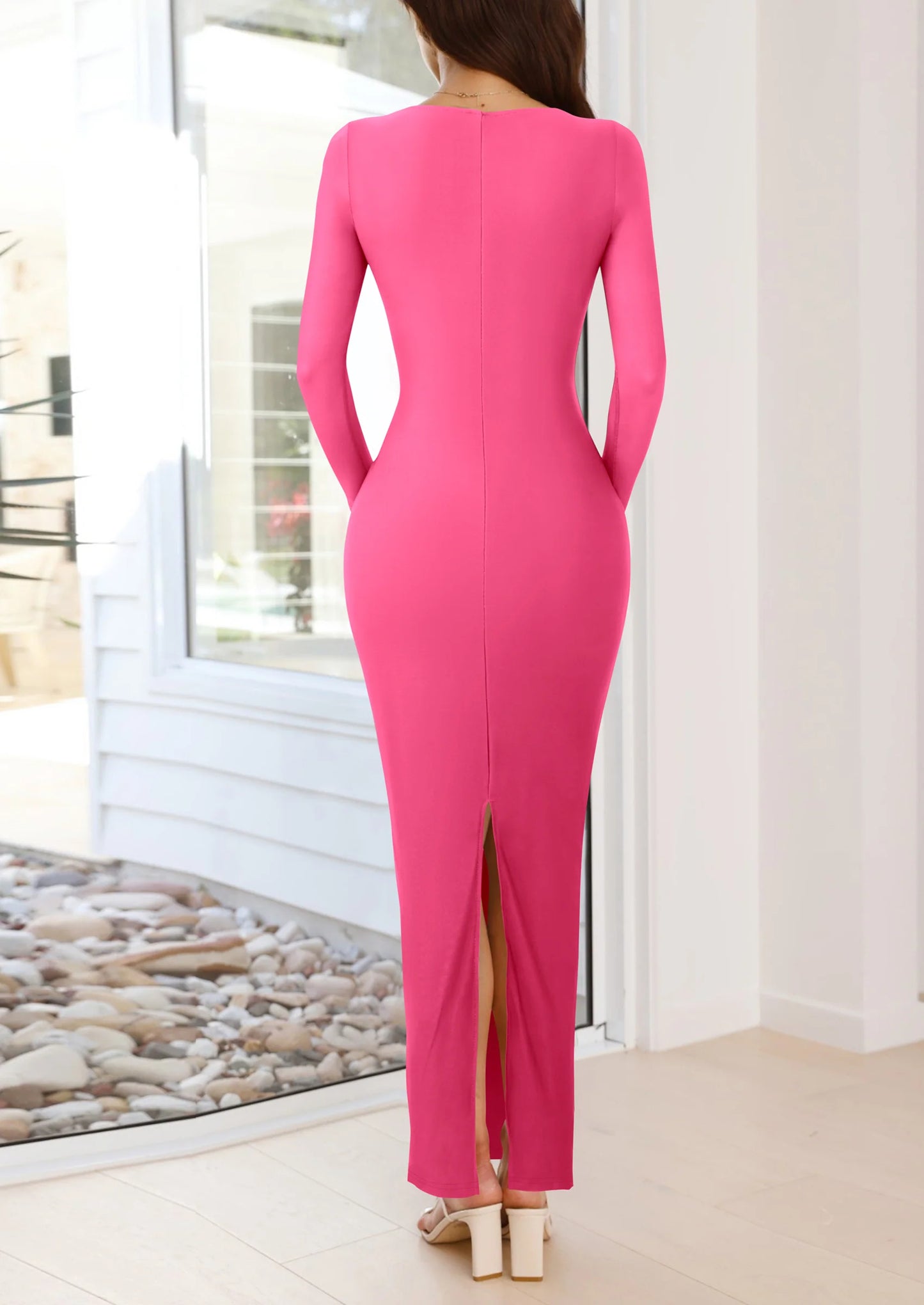Bodycon Maxi Dress Fall Floral Long Sleeve Sexy Mesh Cocktail Wedding Guest Long Dresses