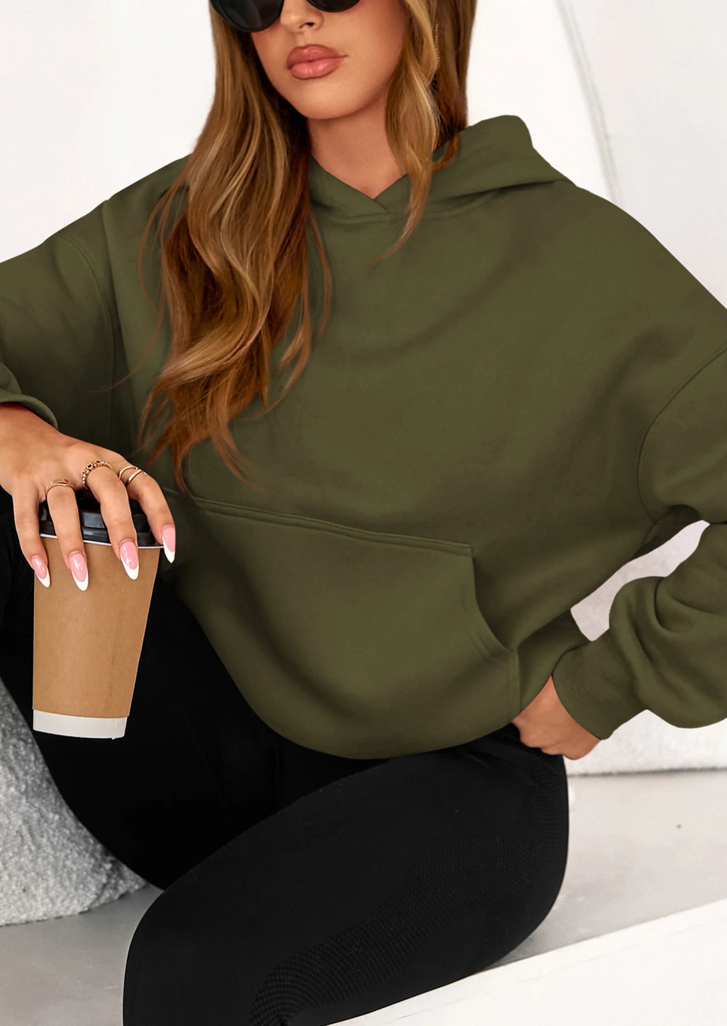 Women's Fall Hooded Sweatshirts Long Sleeve Half Zip Cropped Hoodies Pullover Winter Fashion Clothes