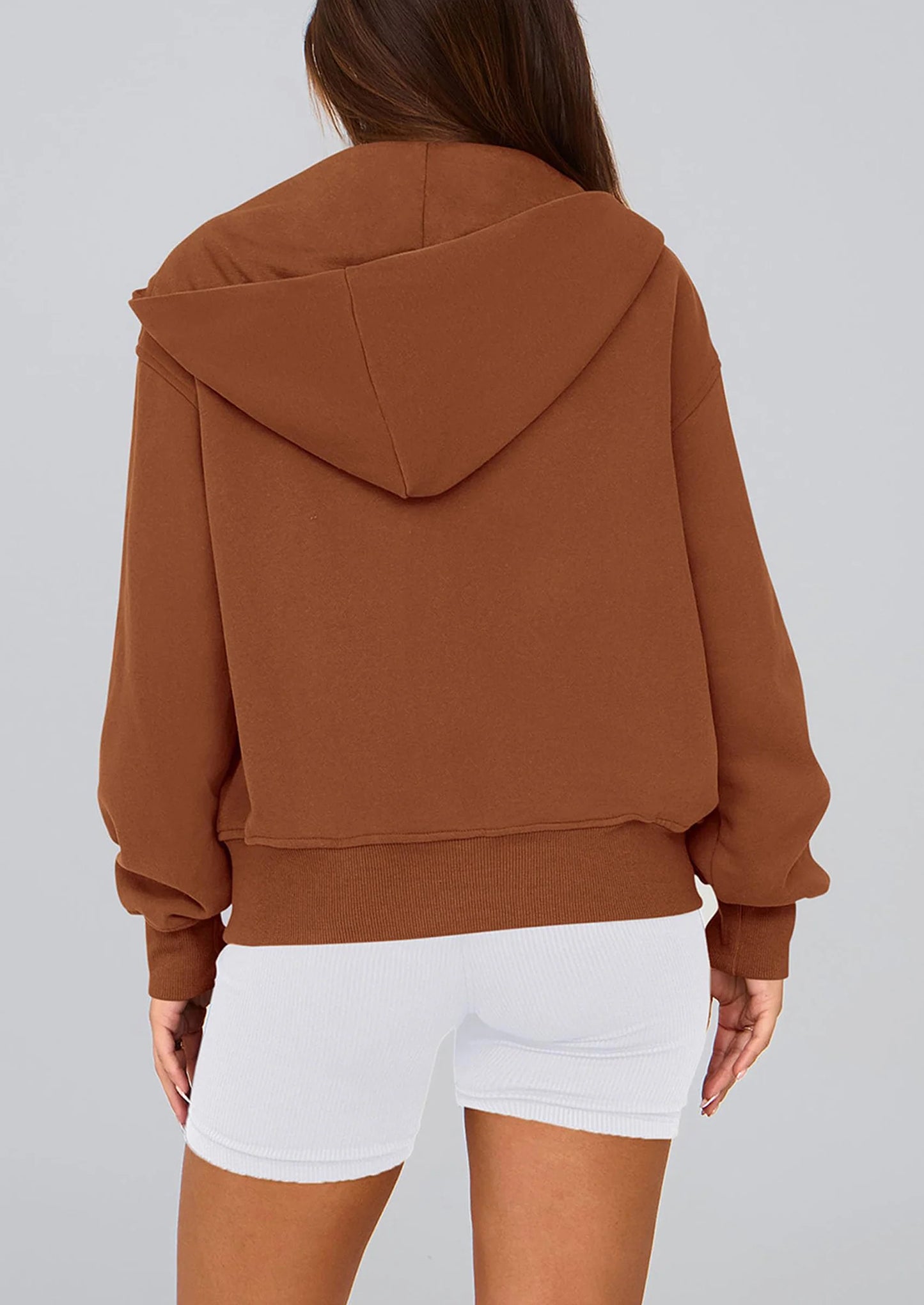 Hoodies For Women Sweatshirt Zip Up Hoodie Fall Fashion Trendy Long Sleeve Jackets Winter Clothing Outfits