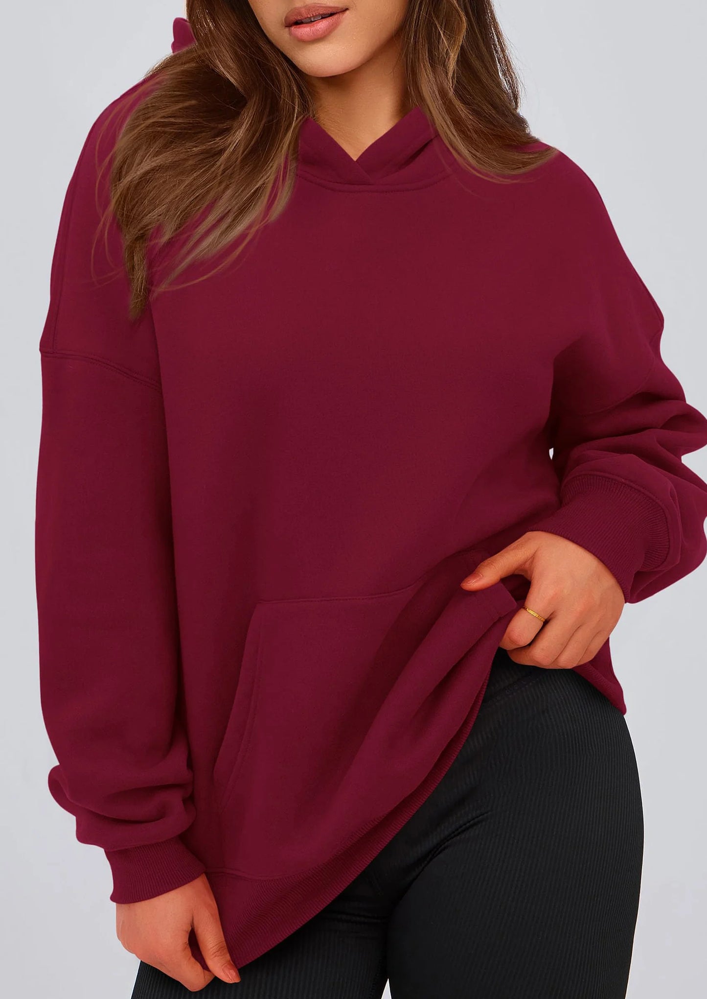 Womens Oversized Hoodies Fleece Hooded Sweatshirts Long Sleeve Pullover Tops Fall Outfits Winter Clothes