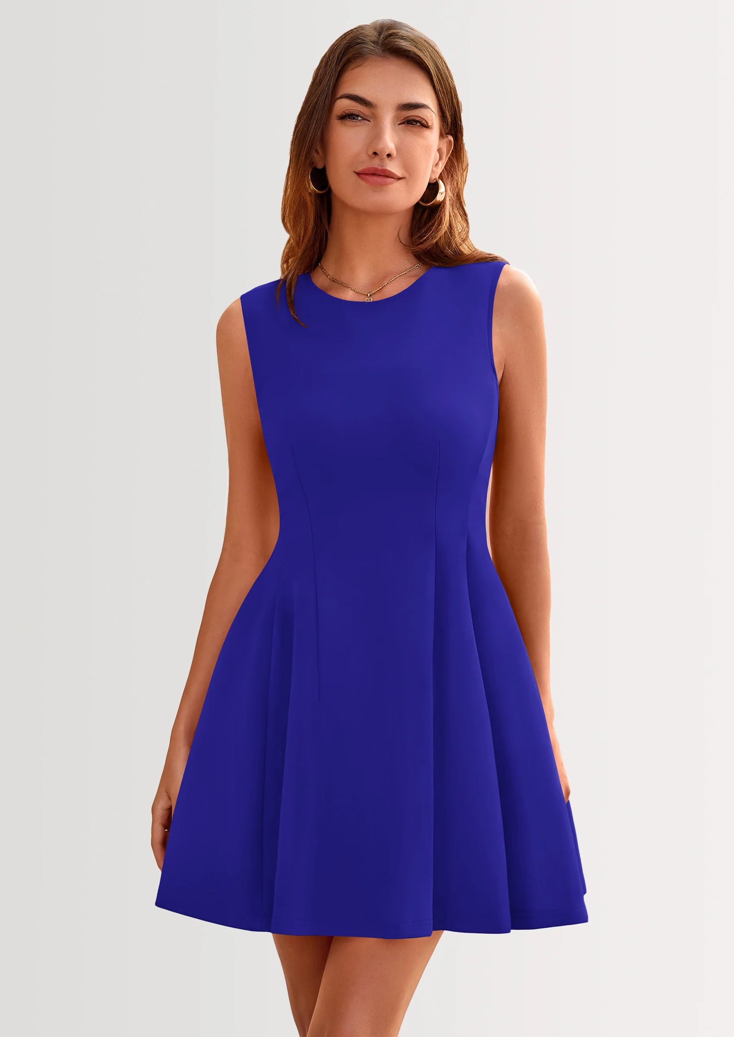 Women's Short Summer Dress Elegant Classy A Line Sleeveless Tank Graduation Cocktail Party Mini Dresses
