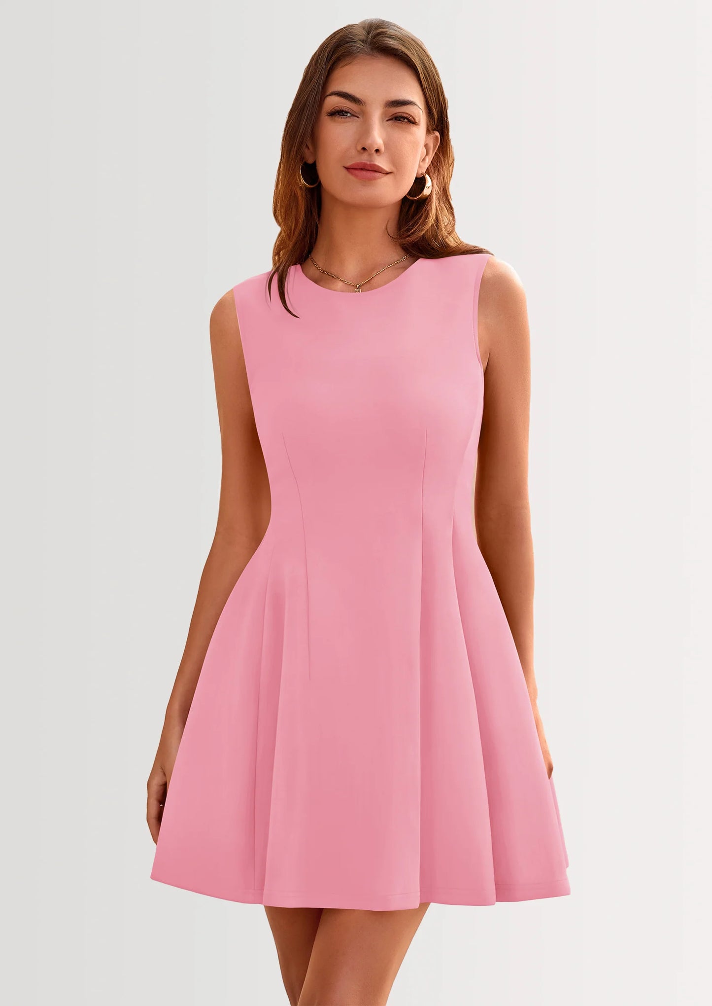 Women's Short Summer Dress Elegant Classy A Line Sleeveless Tank Graduation Cocktail Party Mini Dresses