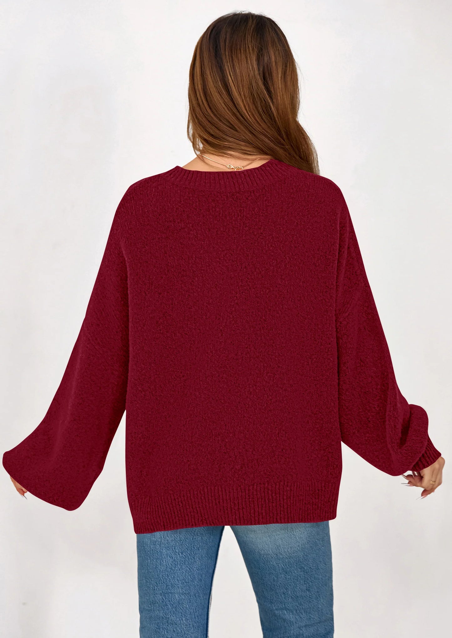 Sweaters for Women Fall Chunky Knit Long Sleeve Crew Neck Oversized Pullover Tops Winter Fashion Clothing