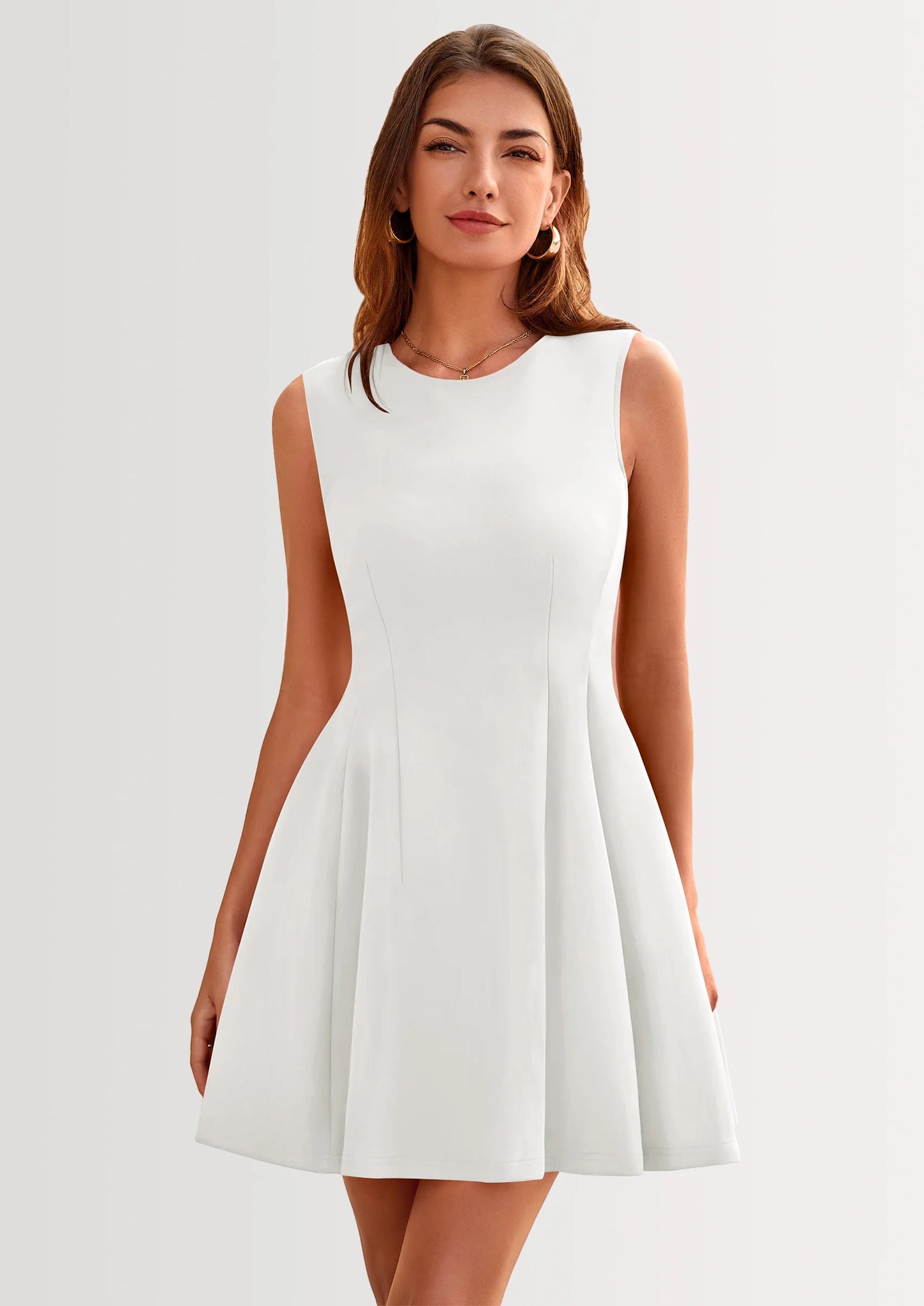 Women's Short Summer Dress Elegant Classy A Line Sleeveless Tank Graduation Cocktail Party Mini Dresses