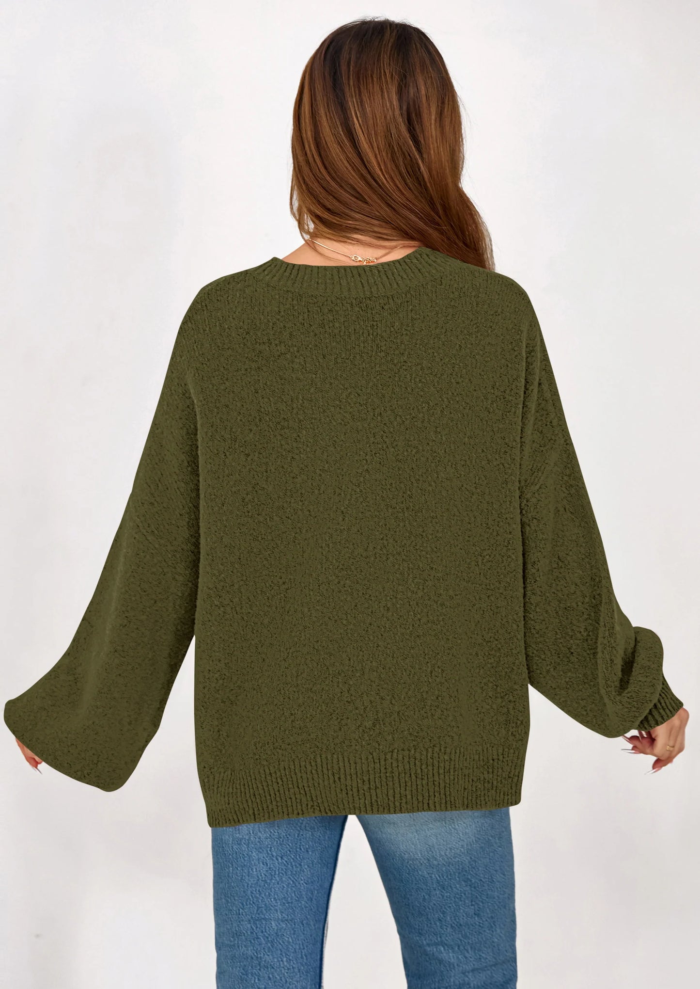 Sweaters for Women Fall Chunky Knit Long Sleeve Crew Neck Oversized Pullover Tops Winter Fashion Clothing