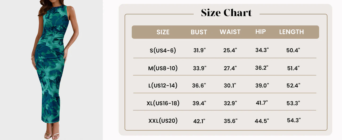 Wedding Guest Dresses for Women Spring Floral Bodycon Sleeveless Mesh Maxi Long Dress