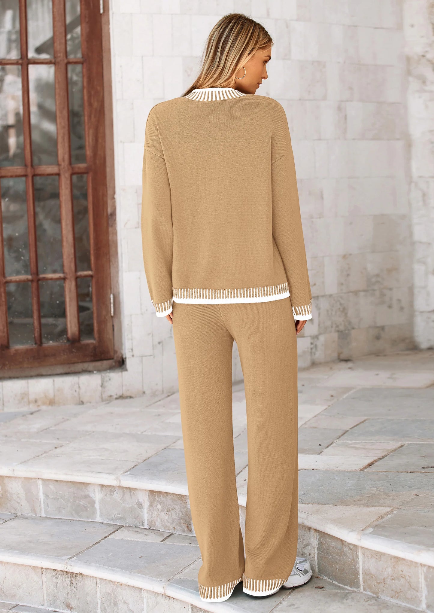 Lounge Sets for Women Fall Loungewear 2 Piece Outfits Cardigan Sweaters Track Suit Matching Winter Clothing