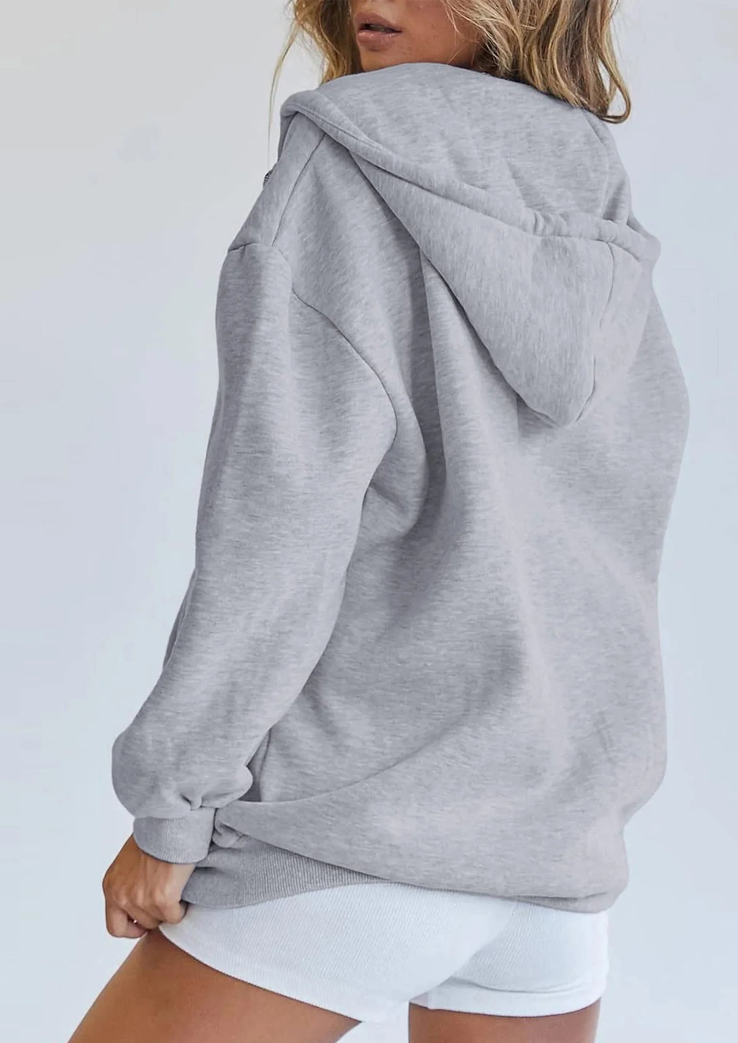 Women's Zip Up Y2K Hoodies Casual Long Sleeve Sweatshirts Fall Spring Track Jackets with Pockets
