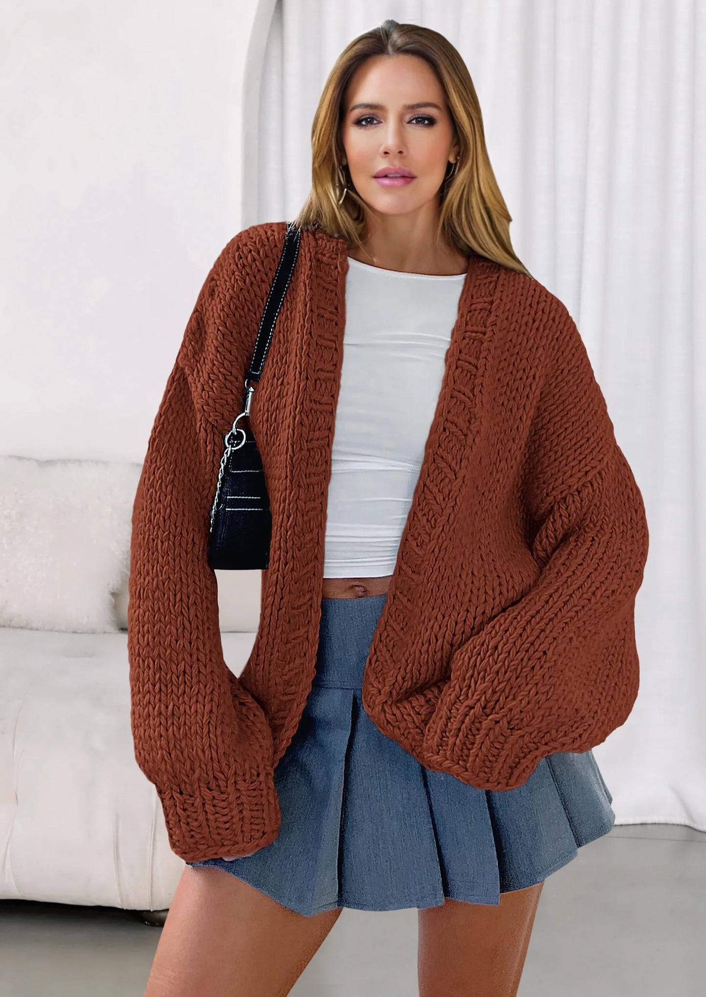 Cardigan Sweaters for Women Trendy Fall Fashion Long Sleeve Chunky Knit Cardigans Winter Clothing Outfits