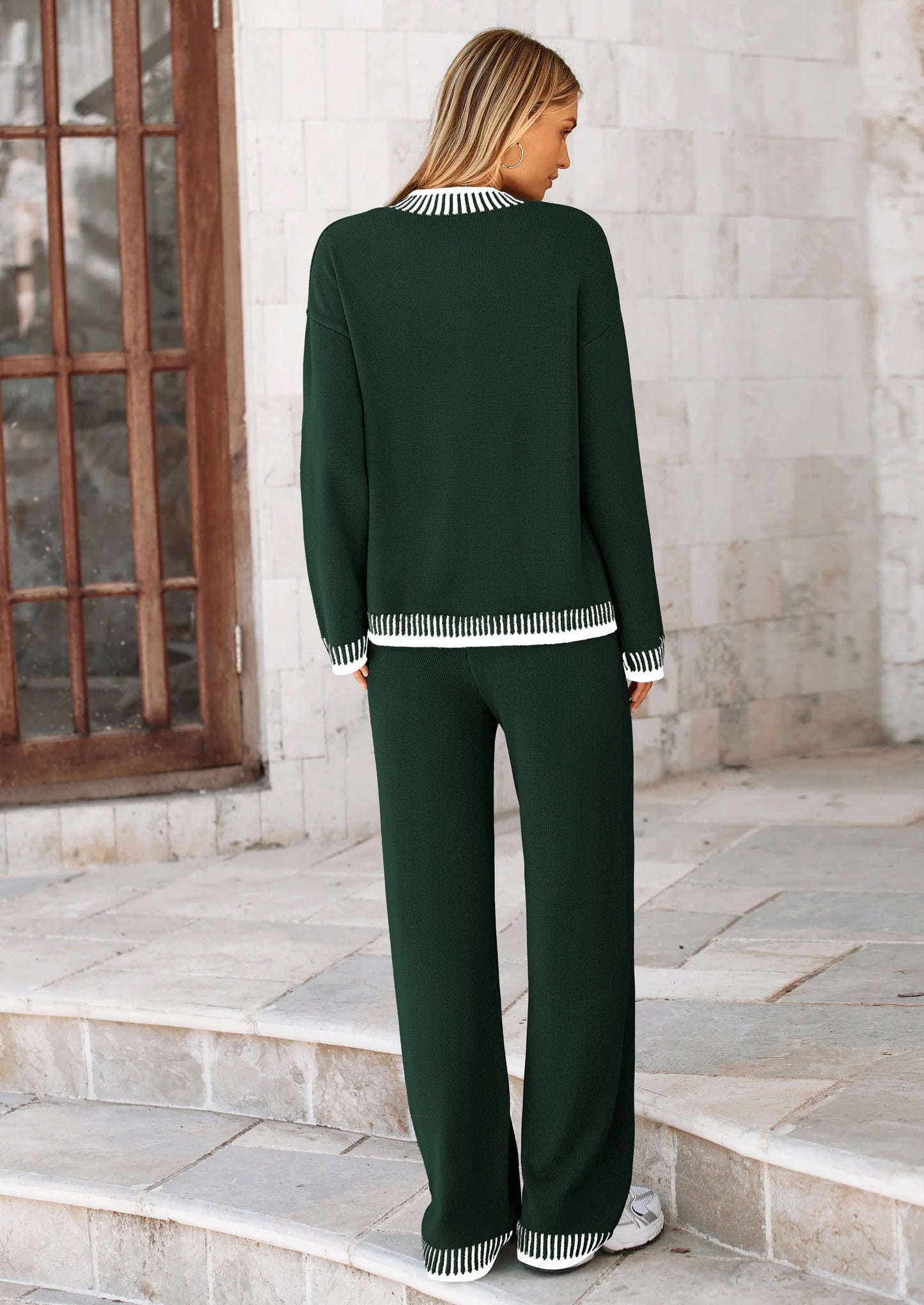 Lounge Sets for Women Fall Loungewear 2 Piece Outfits Cardigan Sweaters Track Suit Matching Winter Clothing