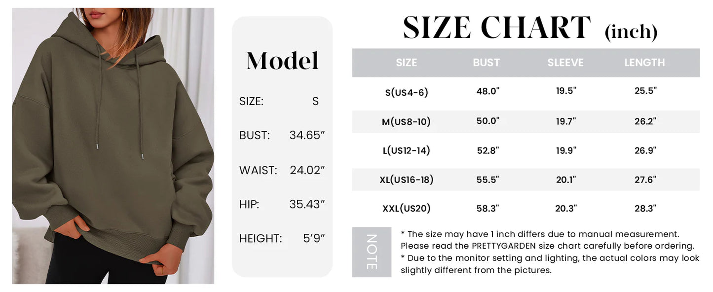 Womens Oversized Hoodies Sweatshirt Long Sleeve Loose Fit Going Out Tops Trendy Casual Fall Fashion Outfits
