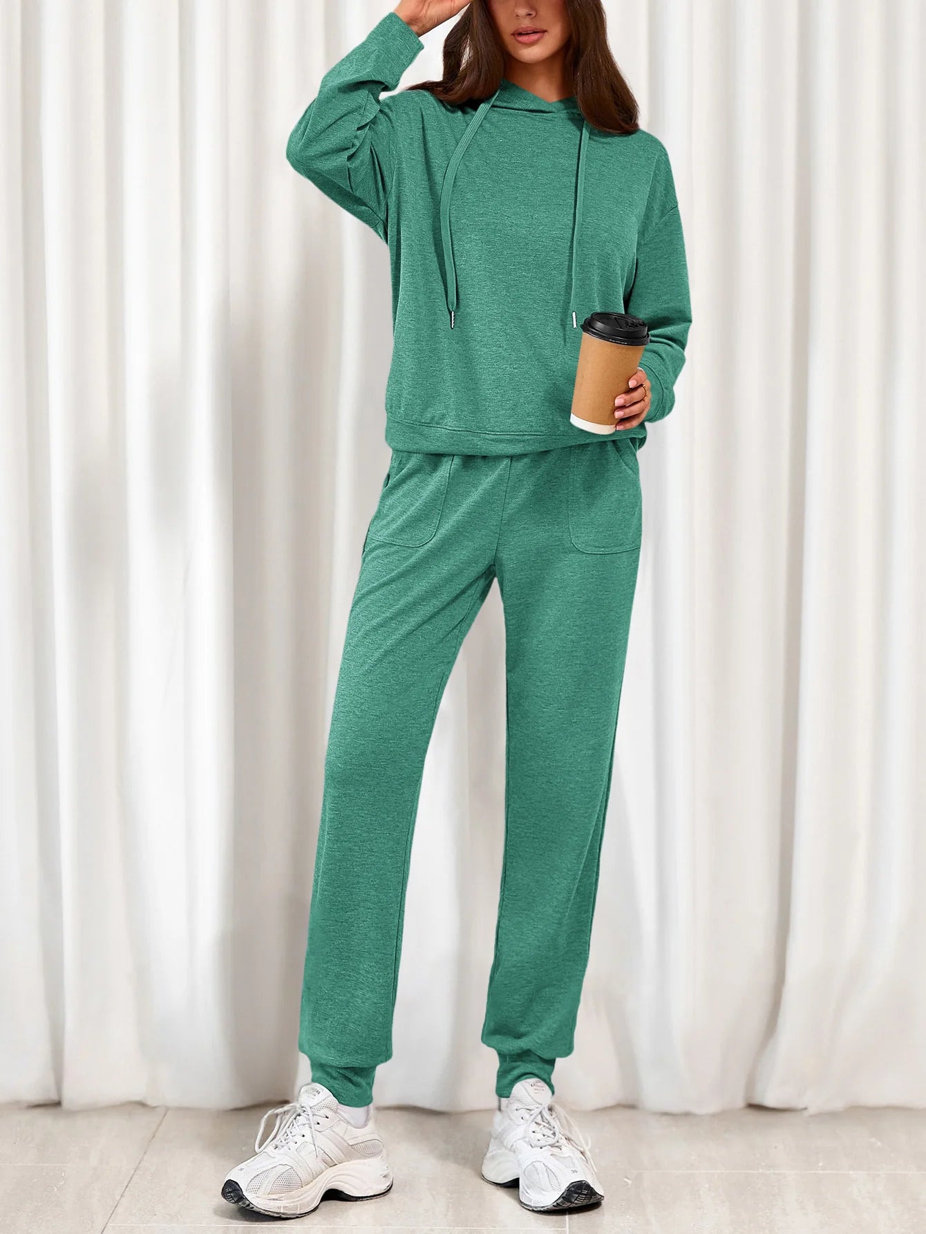 Women's Two Piece Outfits Sweatsuits Lounge Sets Hoodies Sweatshirt Joggers Sweatpants Fall Fashion Clothes