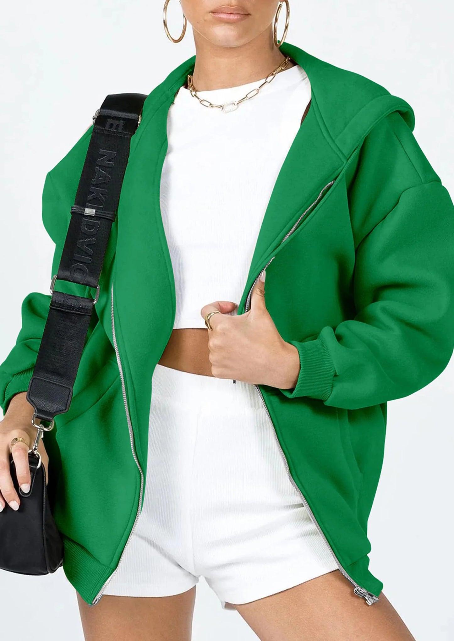 Women's Zip Up Y2K Hoodies Casual Long Sleeve Sweatshirts Fall Spring Track Jackets with Pockets