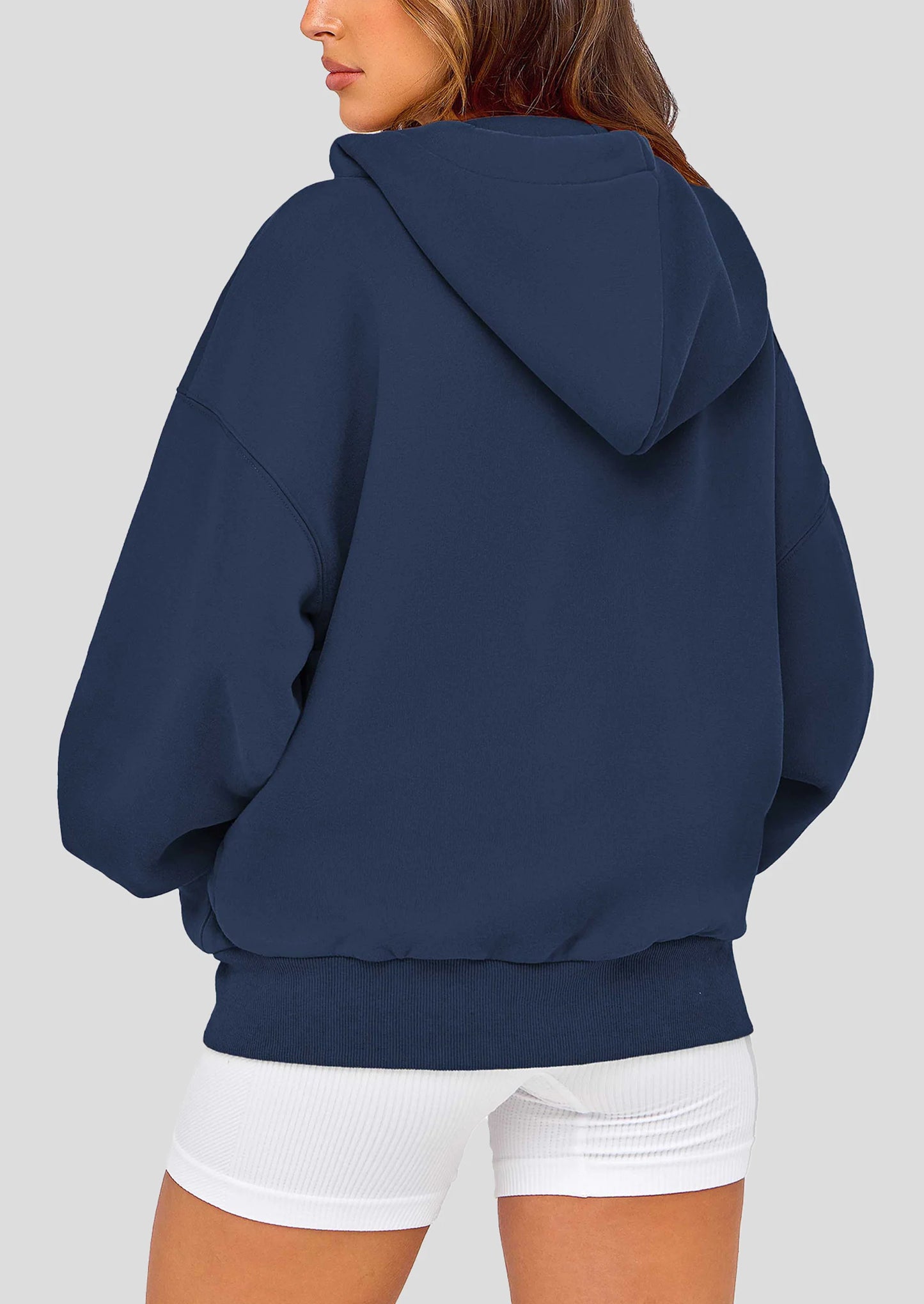 Women's Fall Oversized Hoodies Sweatshirt Long Sleeve Zip Up Pockets Loose Fit Y2K Winter Jackets Coat