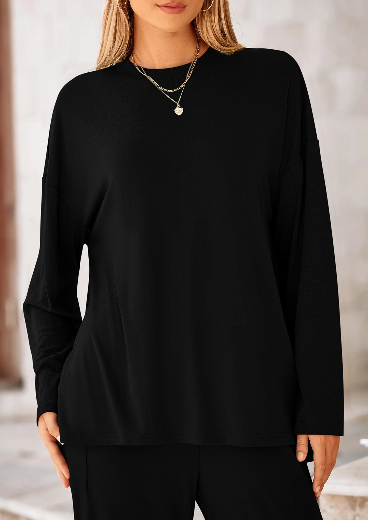 Women's 2 Piece Outfits Casual Short Sleeve Pullover Tops and Wide Leg Pants Lounge Sets Tracksuits