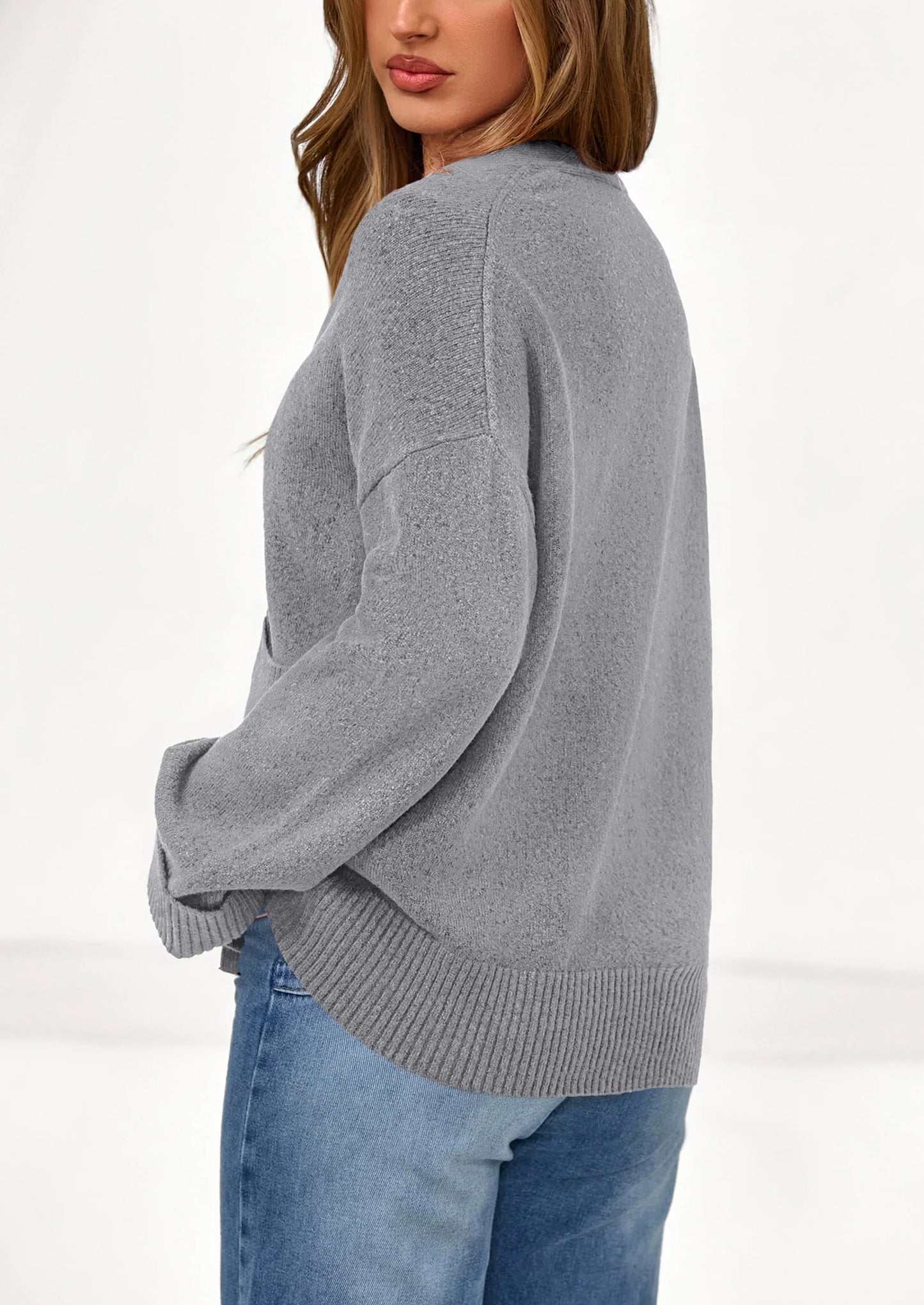 Women's Oversized Cardigan Sweaters Trendy Chunky Knit Long Sleeve V Neck Button Down Fall Winter Outfits