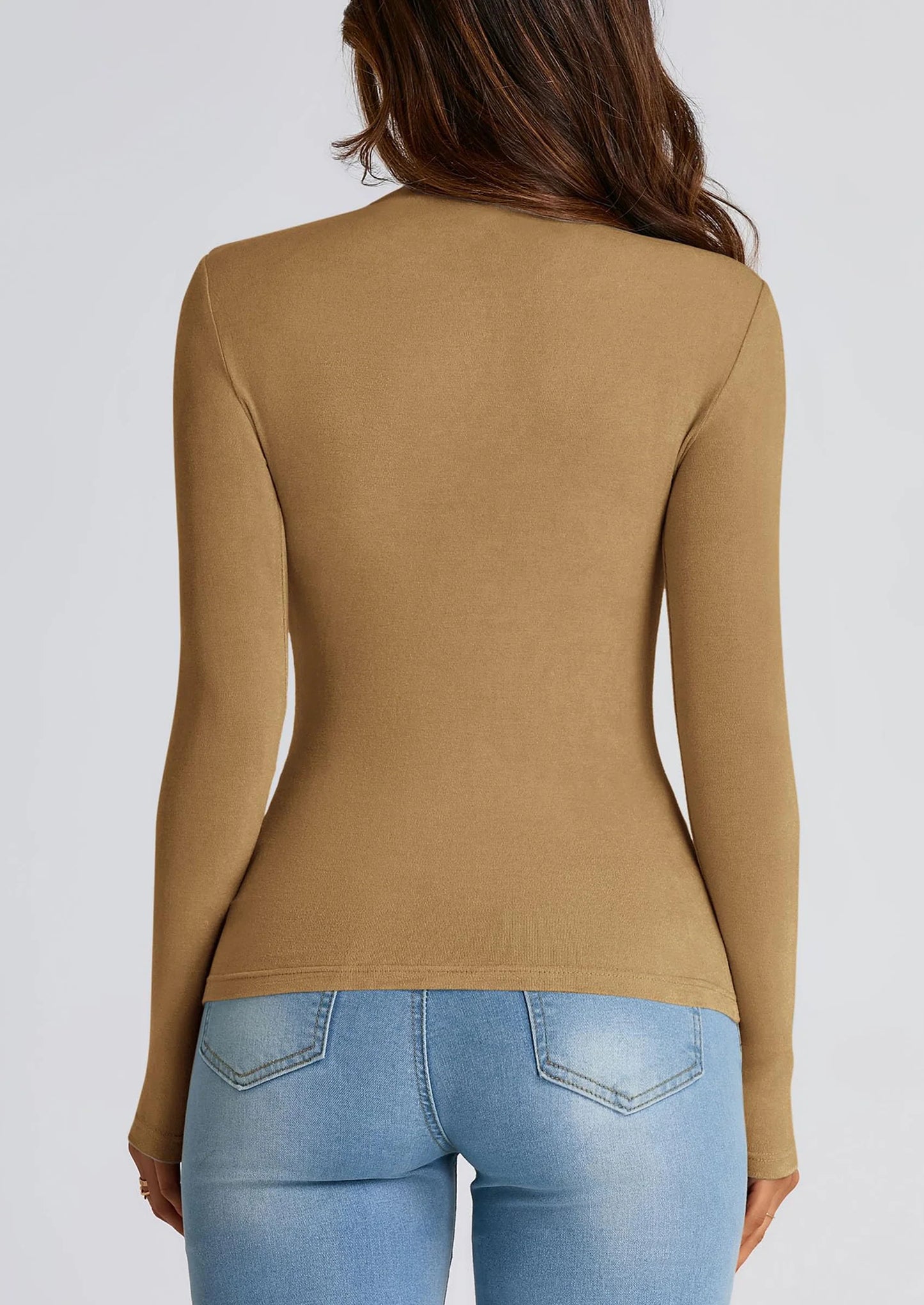 Womens Fall Y2K Going Out Crop Tops Long Sleeve Mock Neck Ruched Slim Fitted Basic Trendy Casual T Shirts Blouse