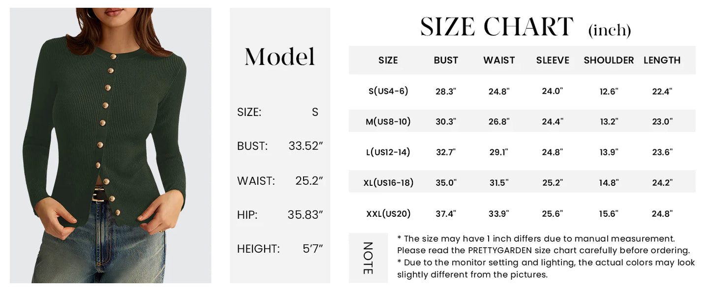 Womens Fall Cardigan Sweaters Lightweight Long Sleeve Button up Ribbed Knit Tops Winter Fashion Clothes