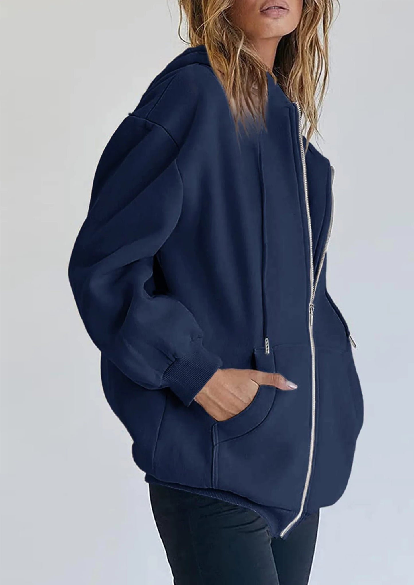 Women's Zip Up Y2K Hoodies Casual Long Sleeve Sweatshirts Fall Spring Track Jackets with Pockets