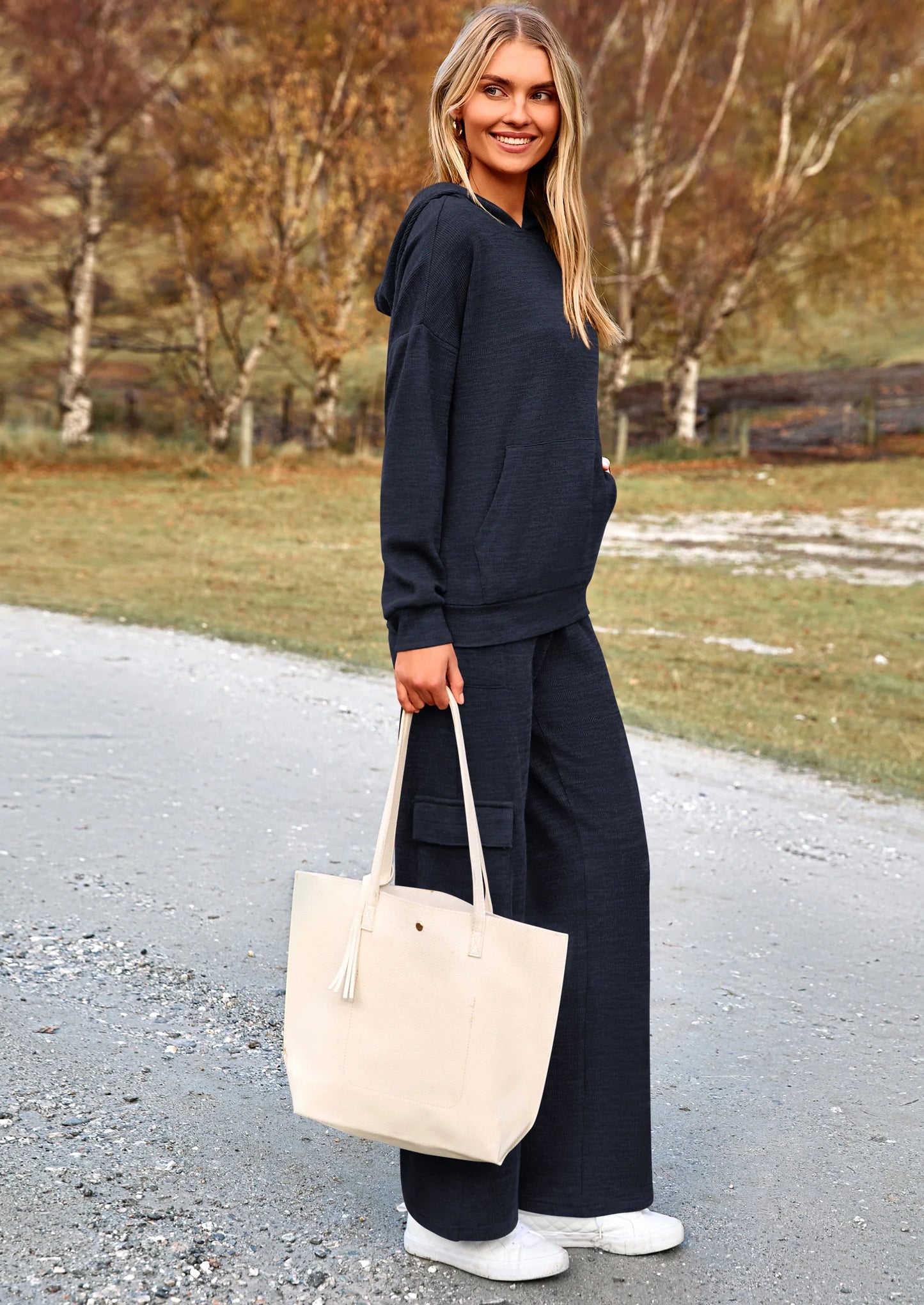 2 Piece Sets For Women Fall Sweatsuits Outfits Lounge Matching Hoodie Set Travel Track Suits Winter Clothes