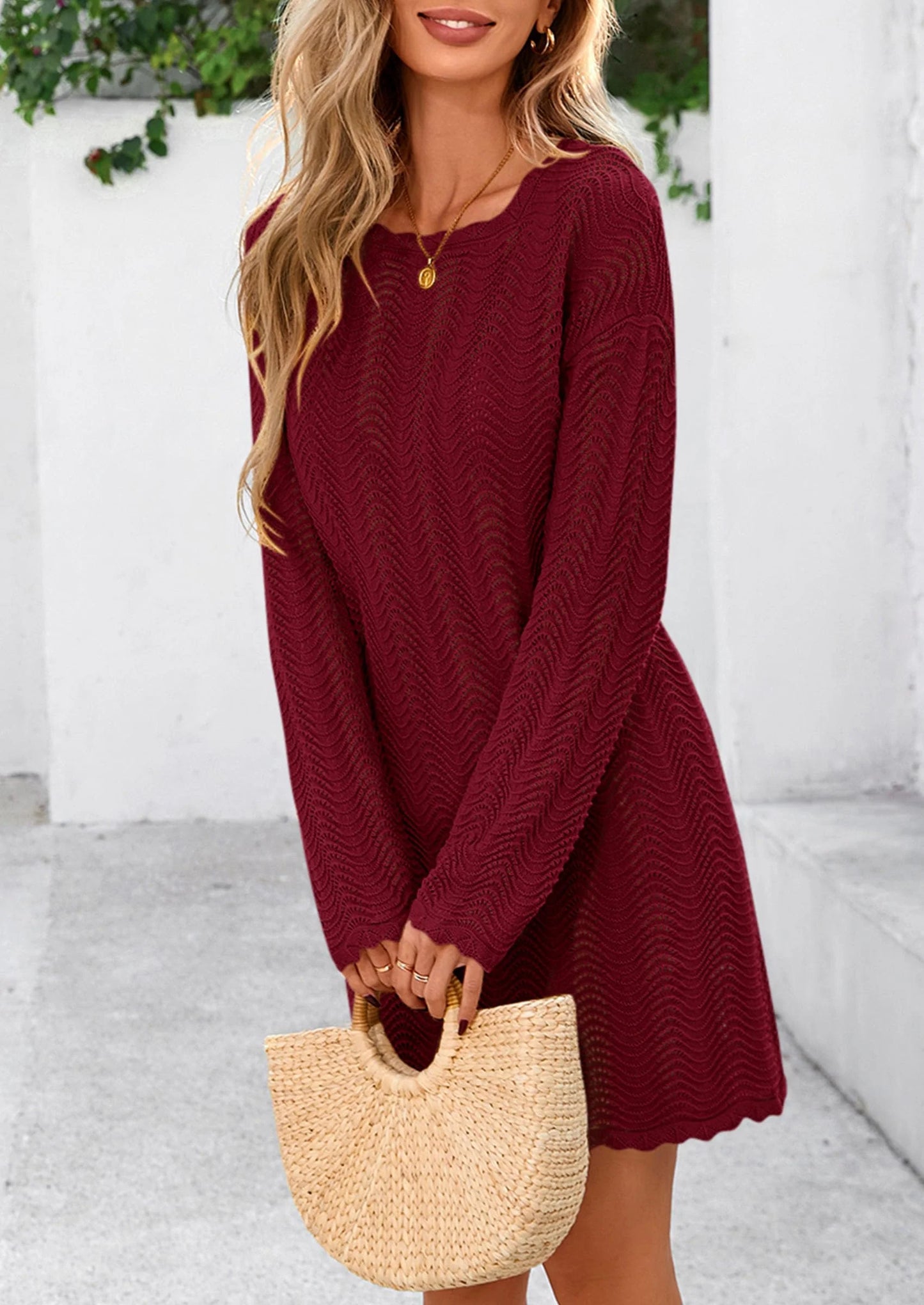 Women's Swimsuit Cover Up Summer Bathing Suit Swimwear Crochet Knit Dress Fashion Beach Vacation Clothes