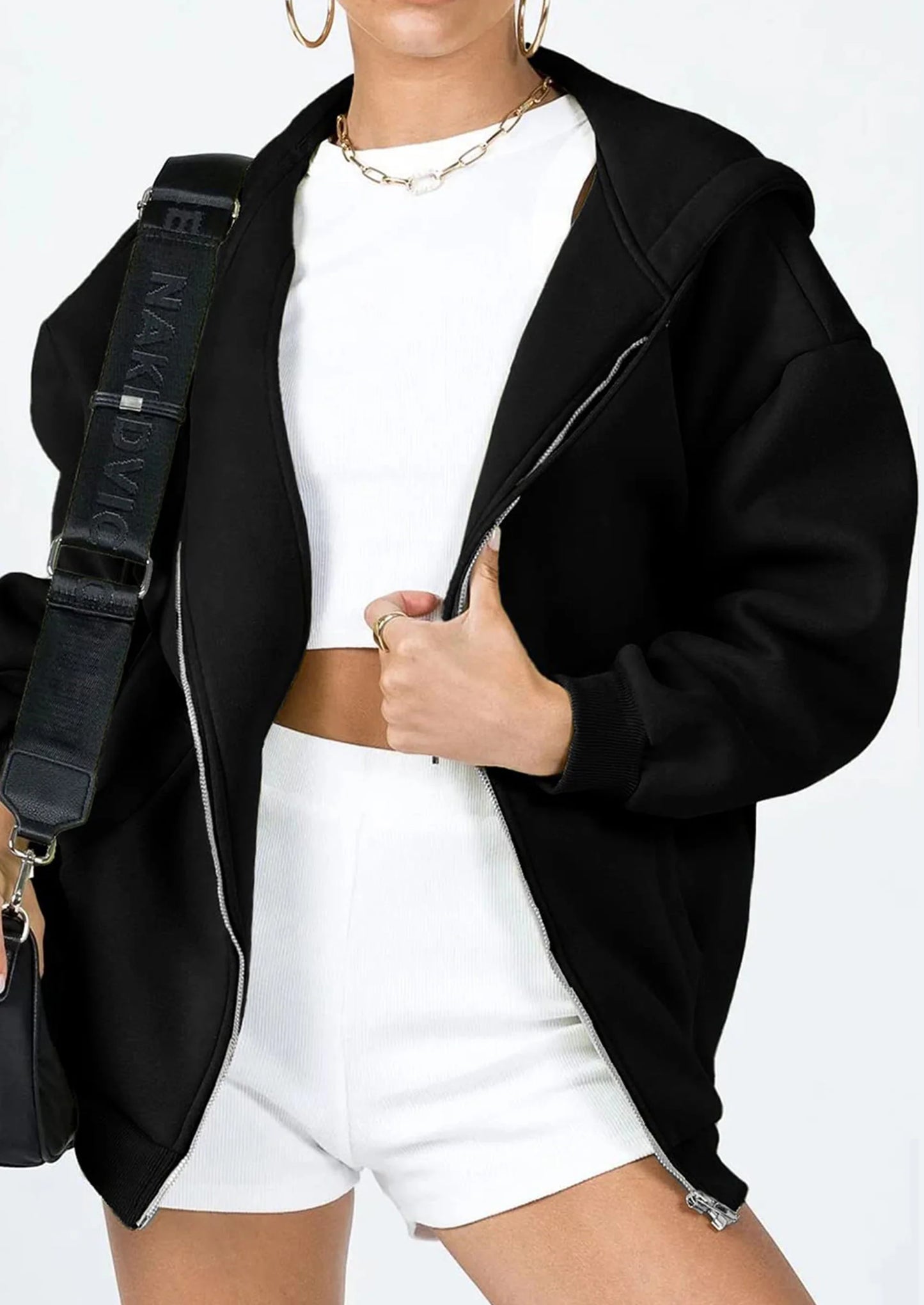 Women's Zip Up Y2K Hoodies Casual Long Sleeve Sweatshirts Fall Spring Track Jackets with Pockets