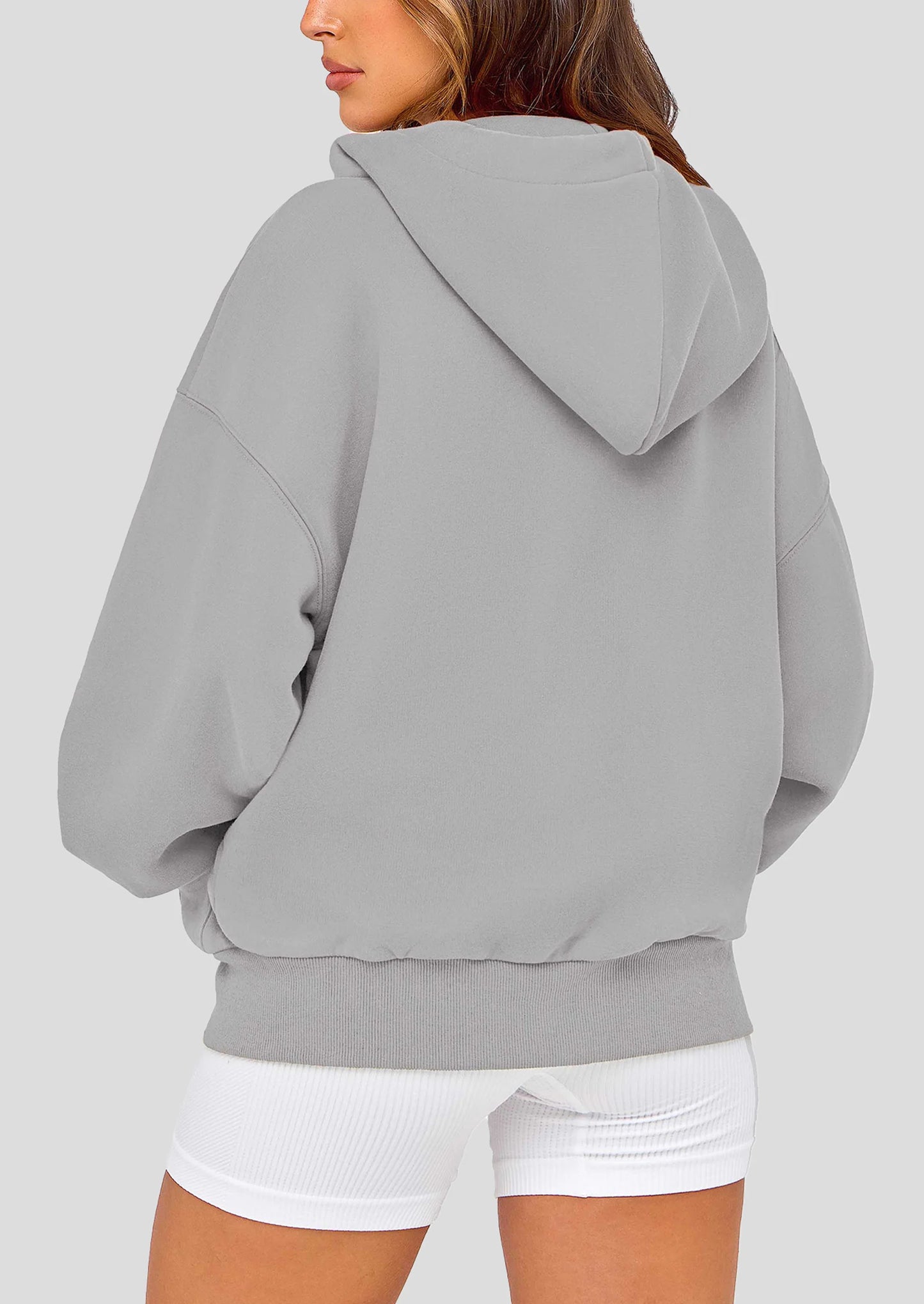 Women's Fall Oversized Hoodies Sweatshirt Long Sleeve Zip Up Pockets Loose Fit Y2K Winter Jackets Coat
