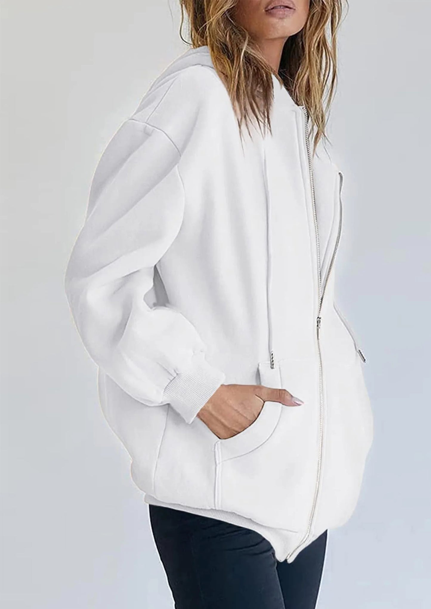 Women's Zip Up Y2K Hoodies Casual Long Sleeve Sweatshirts Fall Spring Track Jackets with Pockets