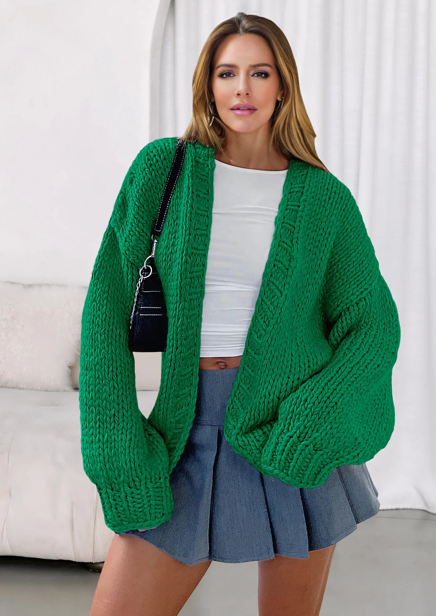 Cardigan Sweaters for Women Trendy Fall Fashion Long Sleeve Chunky Knit Cardigans Winter Clothing Outfits