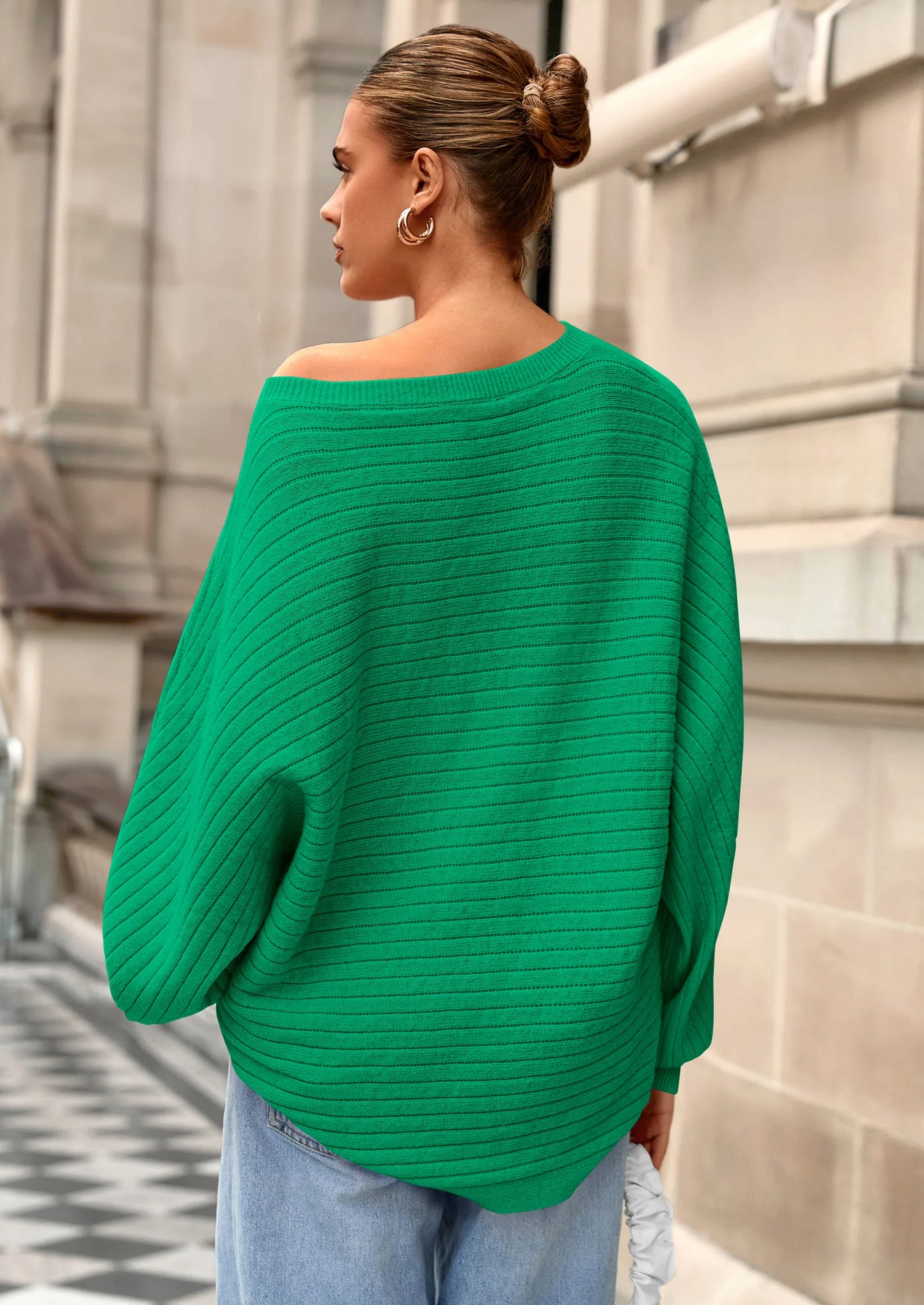 Fall Sweaters for Women Oversized Boat Neck Pullover Long Sleeve Knit Tops Cozy Winter Fashion Clothing