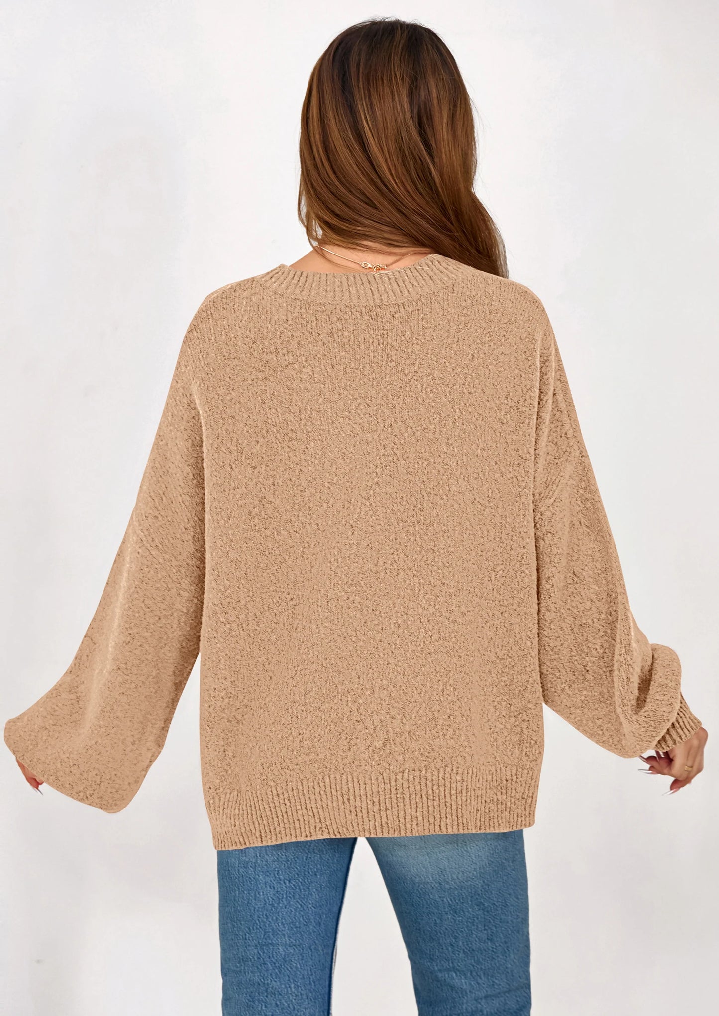 Sweaters for Women Fall Chunky Knit Long Sleeve Crew Neck Oversized Pullover Tops Winter Fashion Clothing