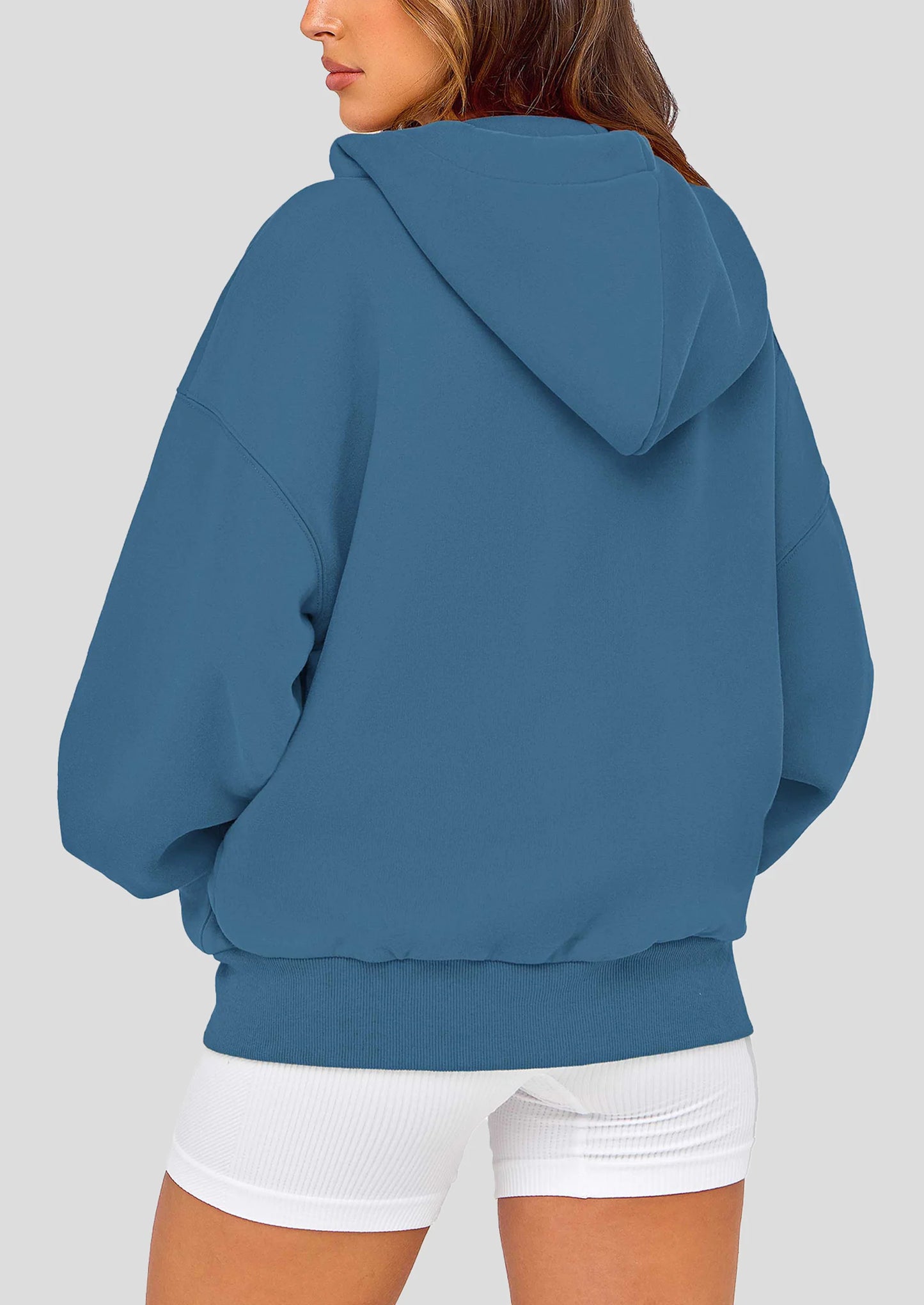 Women's Fall Oversized Hoodies Sweatshirt Long Sleeve Zip Up Pockets Loose Fit Y2K Winter Jackets Coat