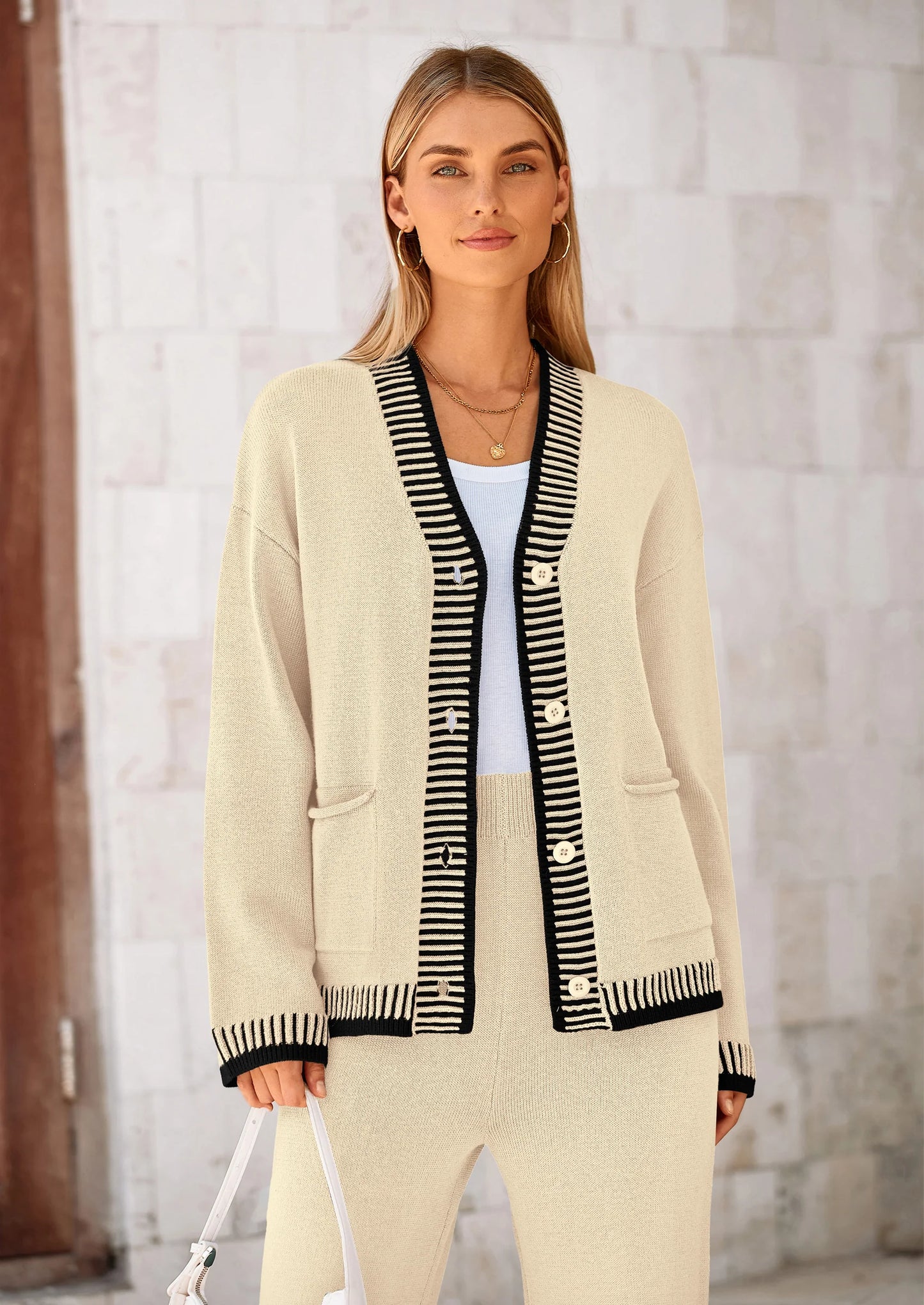 Lounge Sets for Women Fall Loungewear 2 Piece Outfits Cardigan Sweaters Track Suit Matching Winter Clothing