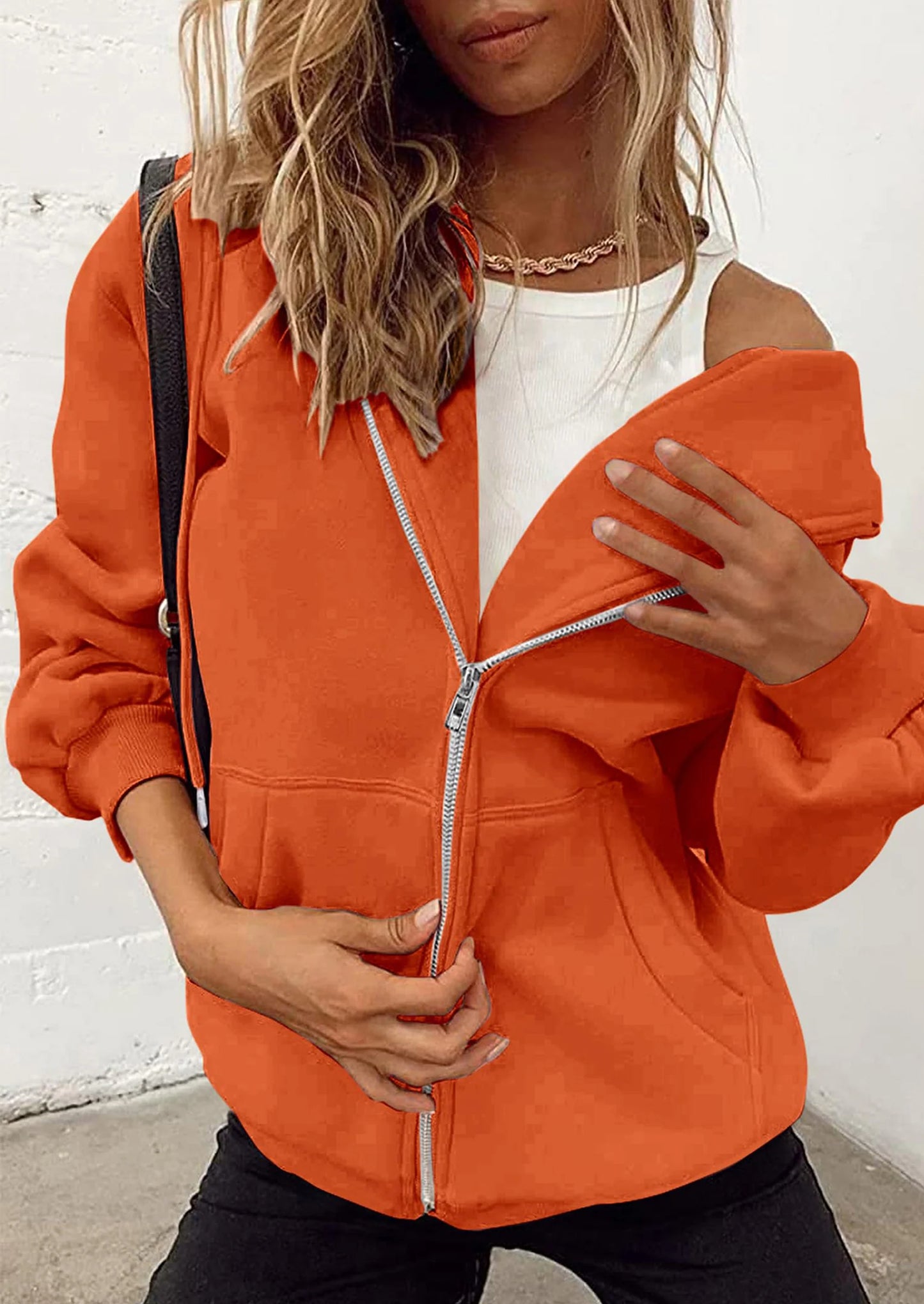 Women's Zip Up Y2K Hoodies Casual Long Sleeve Sweatshirts Fall Spring Track Jackets with Pockets