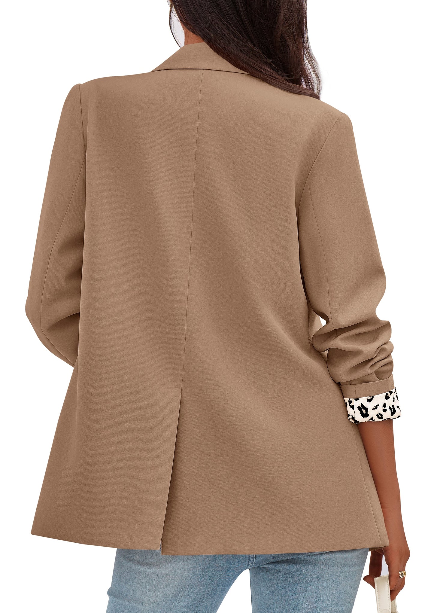Blazers for Women Fall Work Office Suit Jackets Dressy Open Front Leopard Blazer Business Casual Outfits