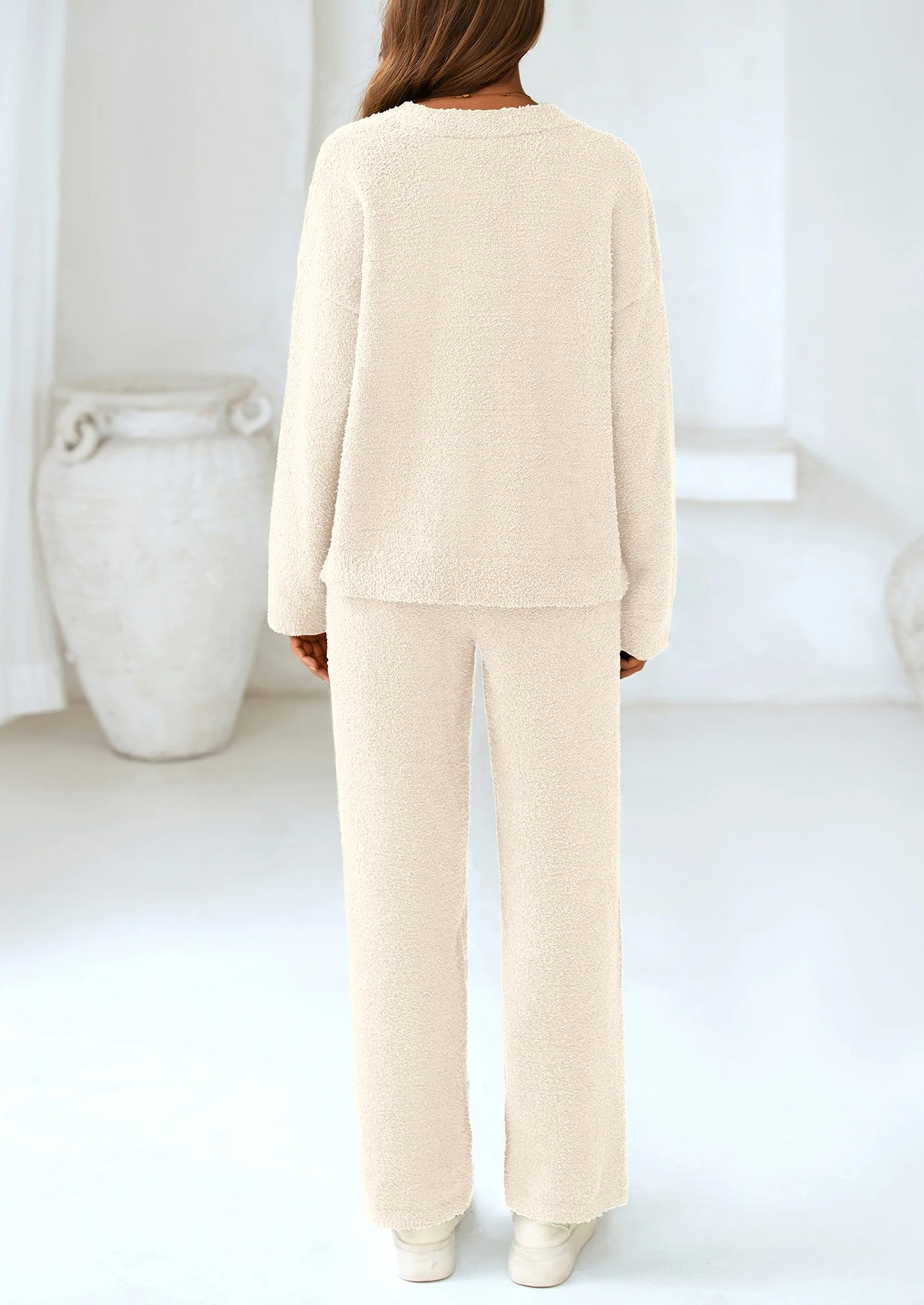 Lounge Sets for Women Two Piece Sweaters Pajama Set Fall Fashion Loungewear Outfits Matching Winter Clothes