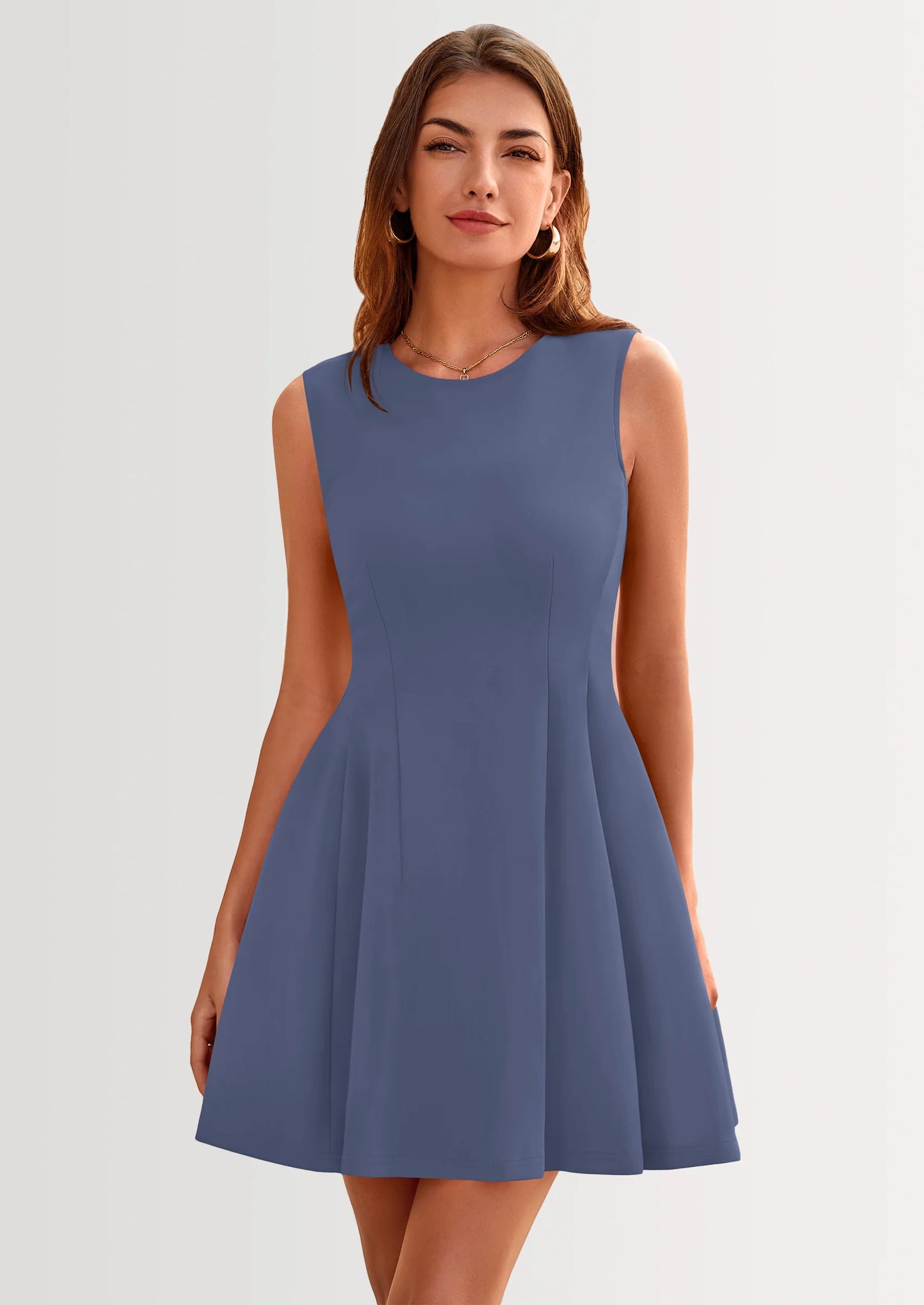 Women's Short Summer Dress Elegant Classy A Line Sleeveless Tank Graduation Cocktail Party Mini Dresses