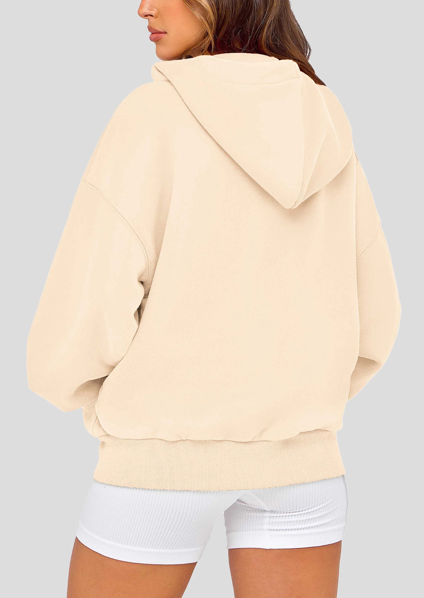 Women's Fall Oversized Hoodies Sweatshirt Long Sleeve Zip Up Pockets Loose Fit Y2K Winter Jackets Coat