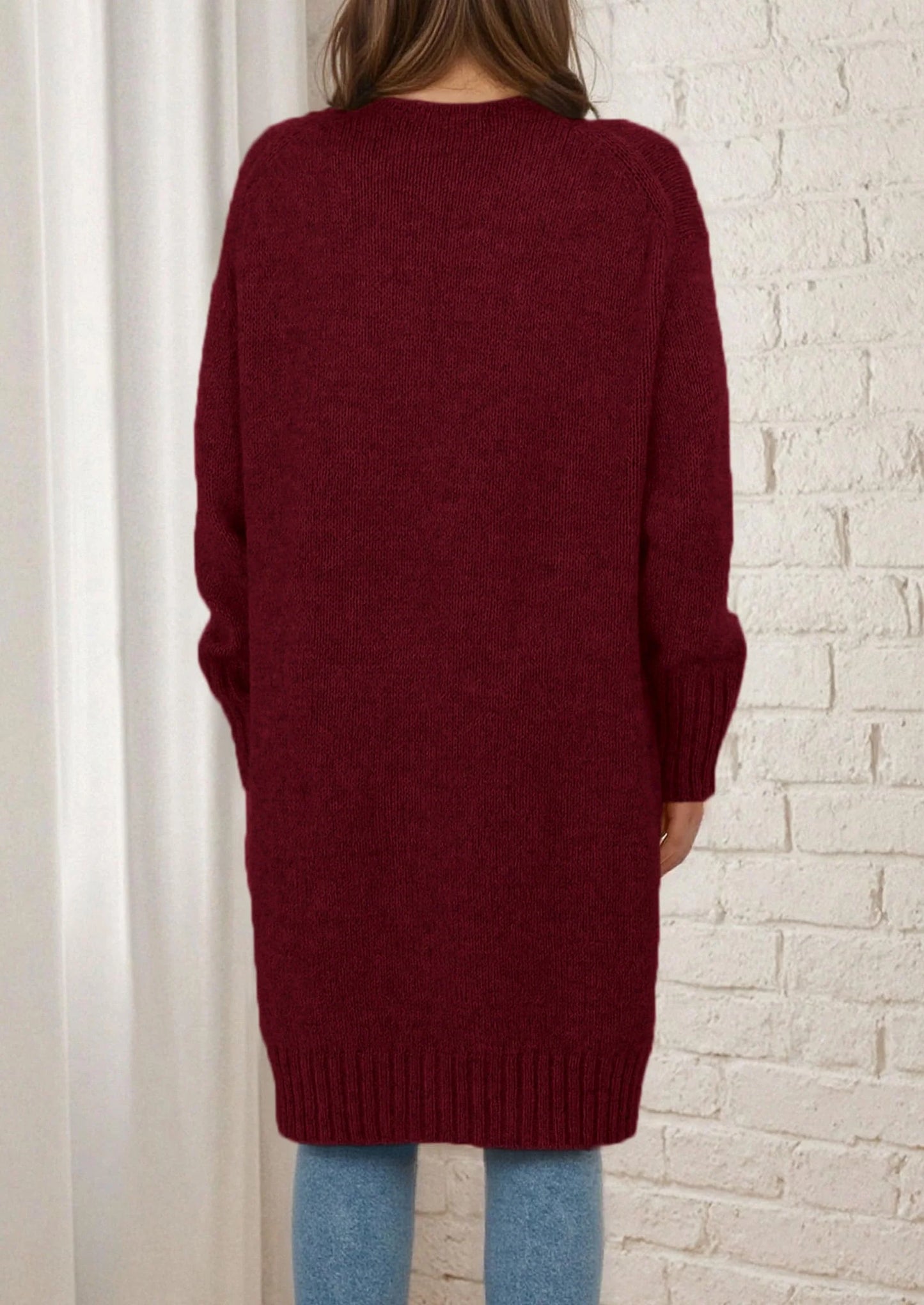 Fall Long Sleeve Cardigan Sweaters for Women Trendy Winter Open Front Loose Knitted Cardigans with Pockets