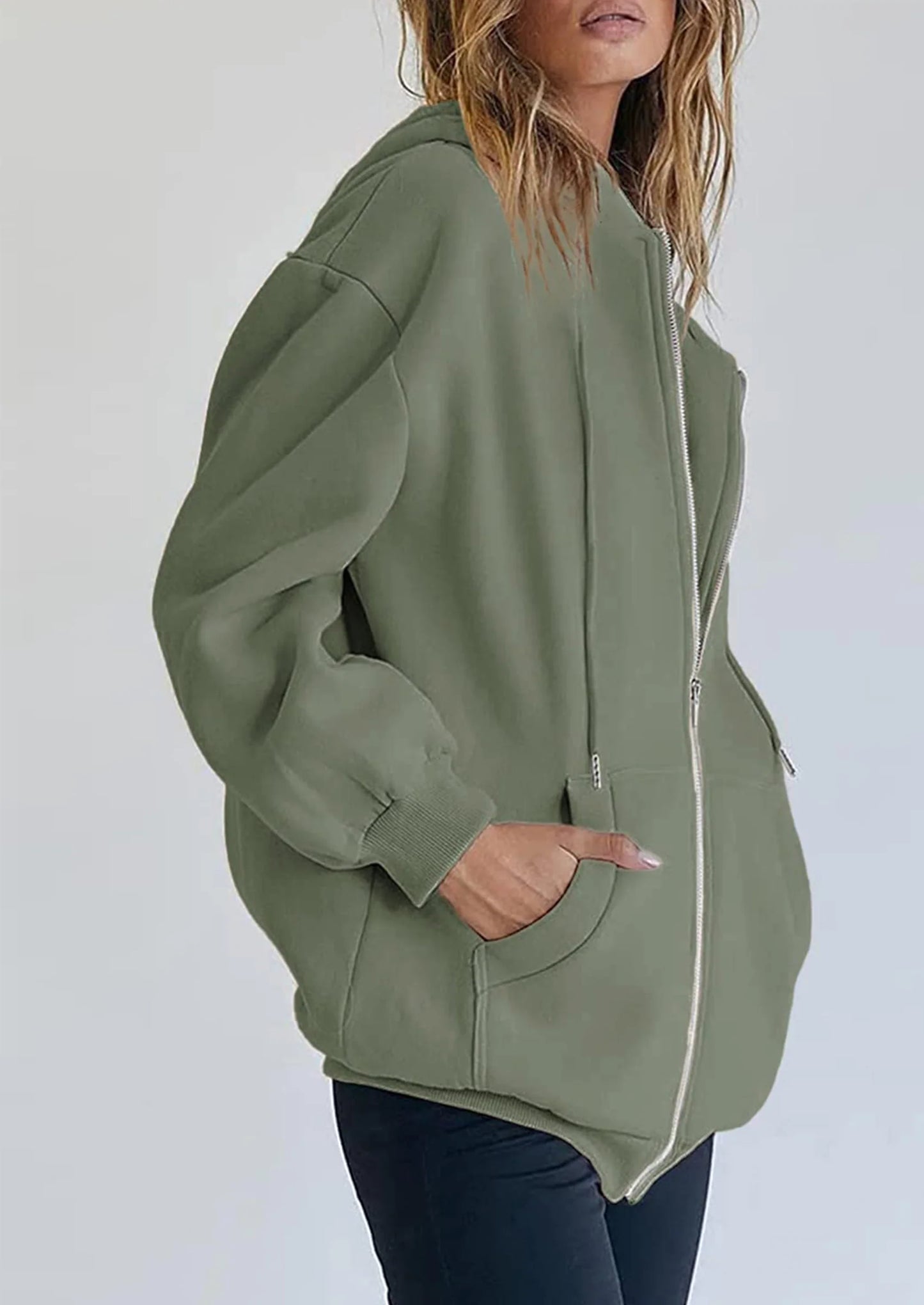 Women's Zip Up Y2K Hoodies Casual Long Sleeve Sweatshirts Fall Spring Track Jackets with Pockets