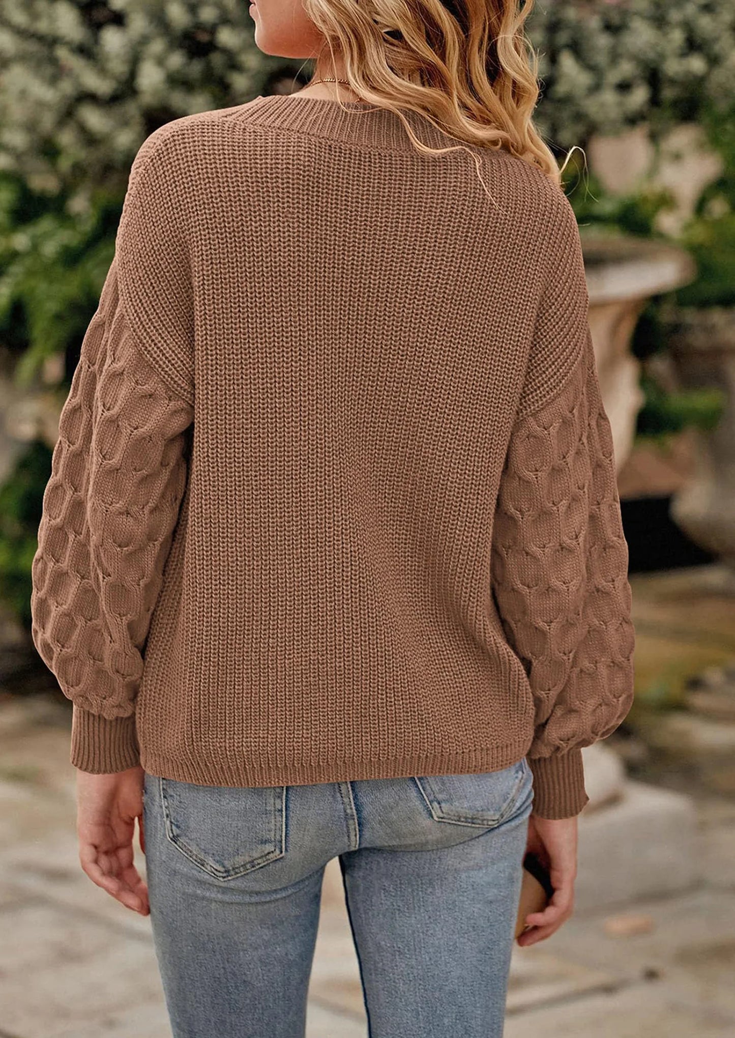 Women's Fall Pullover Sweater Casual Long Sleeve Loose Chunky Knit Tops Blouse Winter Fashion Clothing
