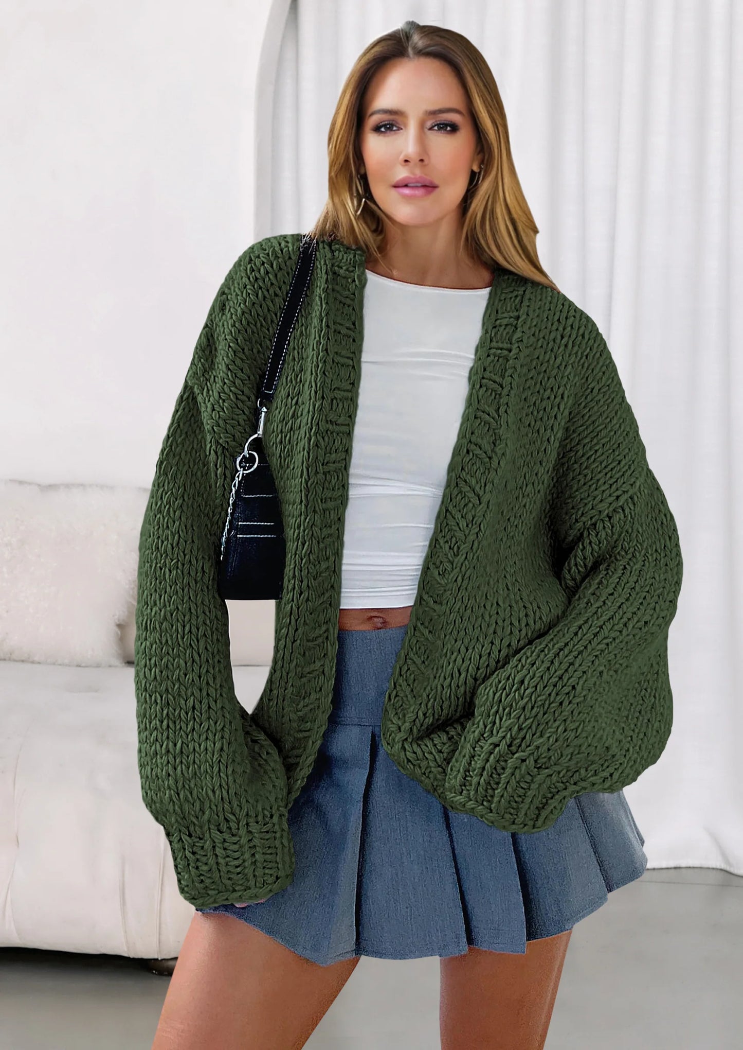 Cardigan Sweaters for Women Trendy Fall Fashion Long Sleeve Chunky Knit Cardigans Winter Clothing Outfits