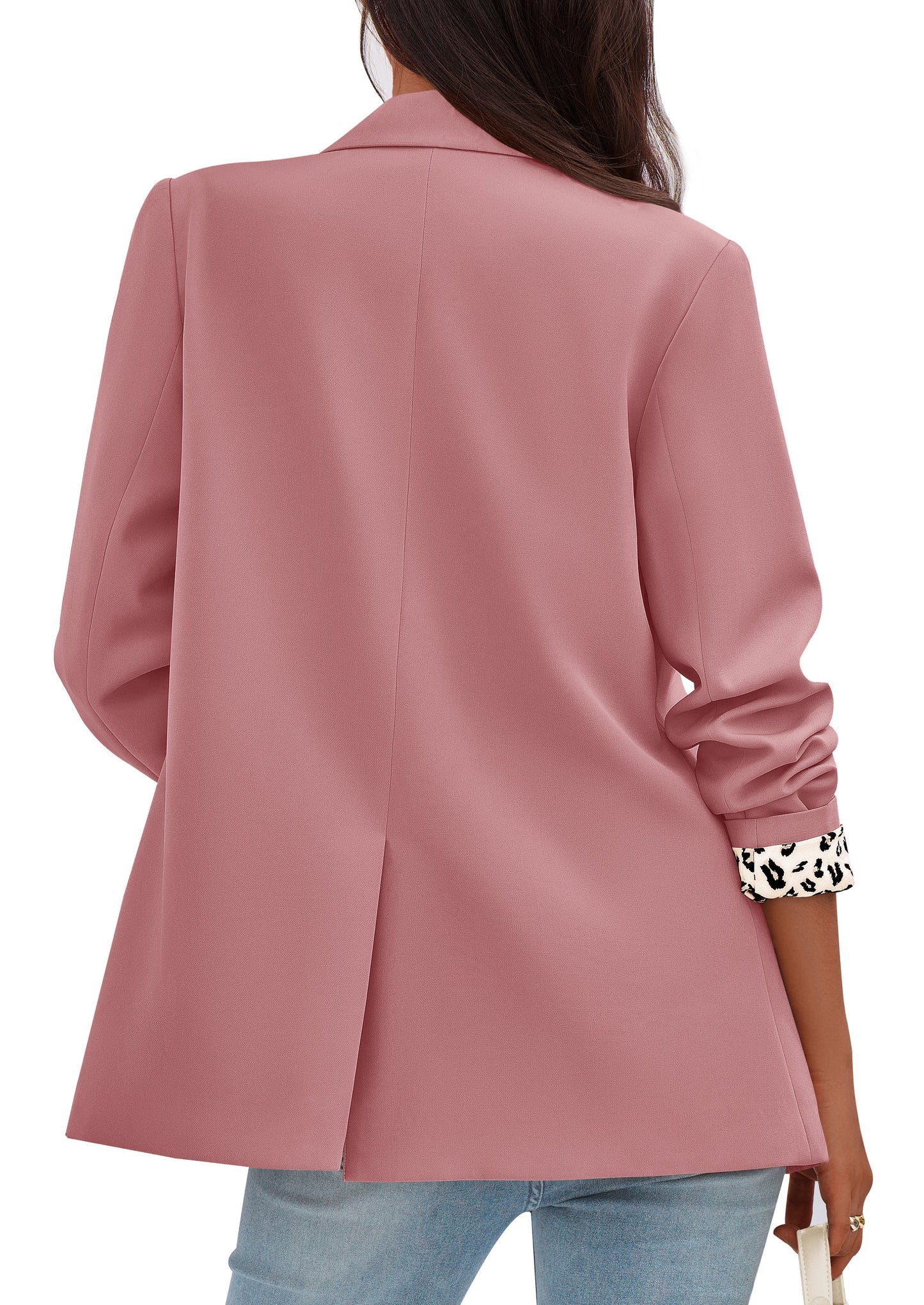 Blazers for Women Fall Work Office Suit Jackets Dressy Open Front Leopard Blazer Business Casual Outfits