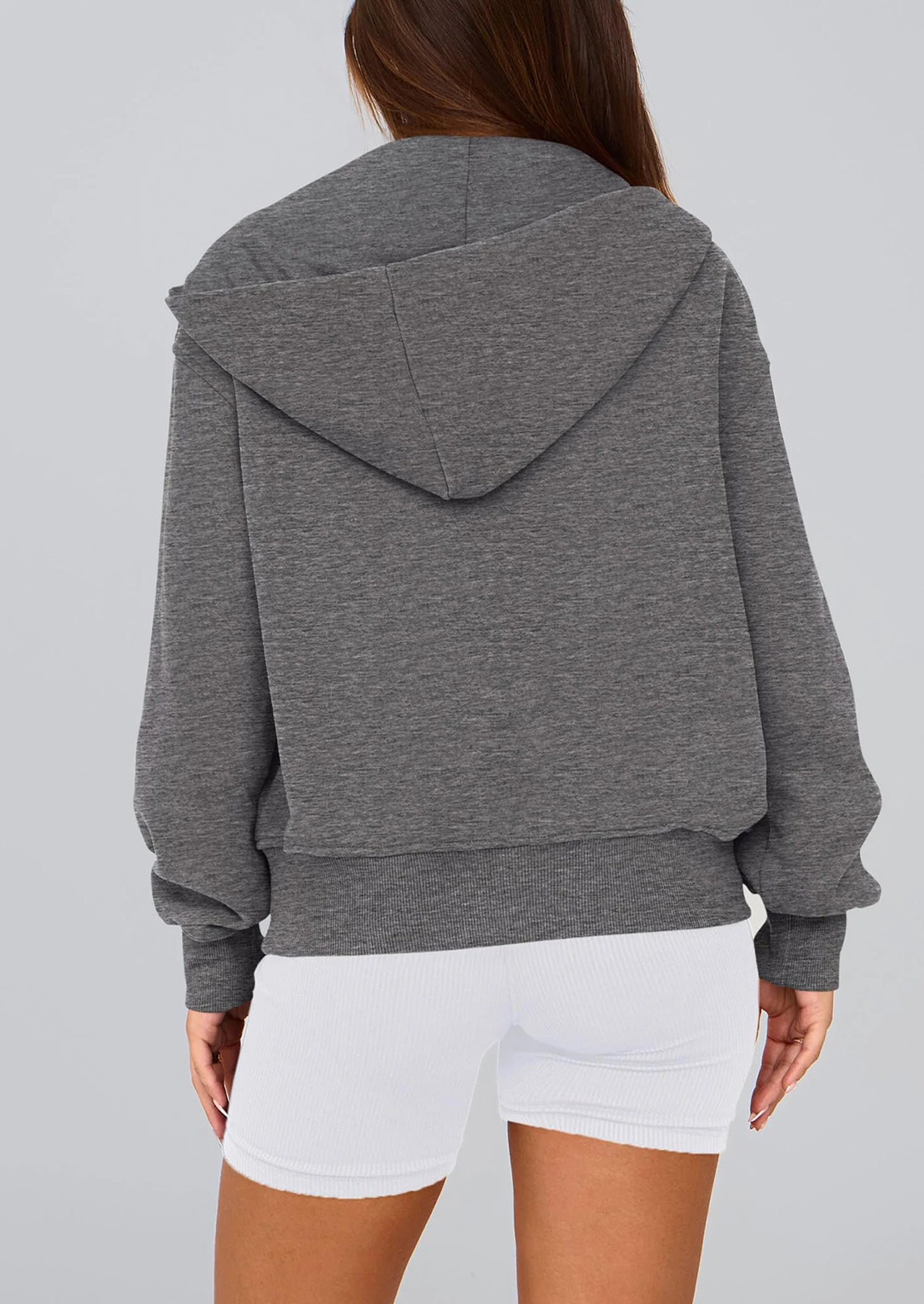 Hoodies For Women Sweatshirt Zip Up Hoodie Fall Fashion Trendy Long Sleeve Jackets Winter Clothing Outfits