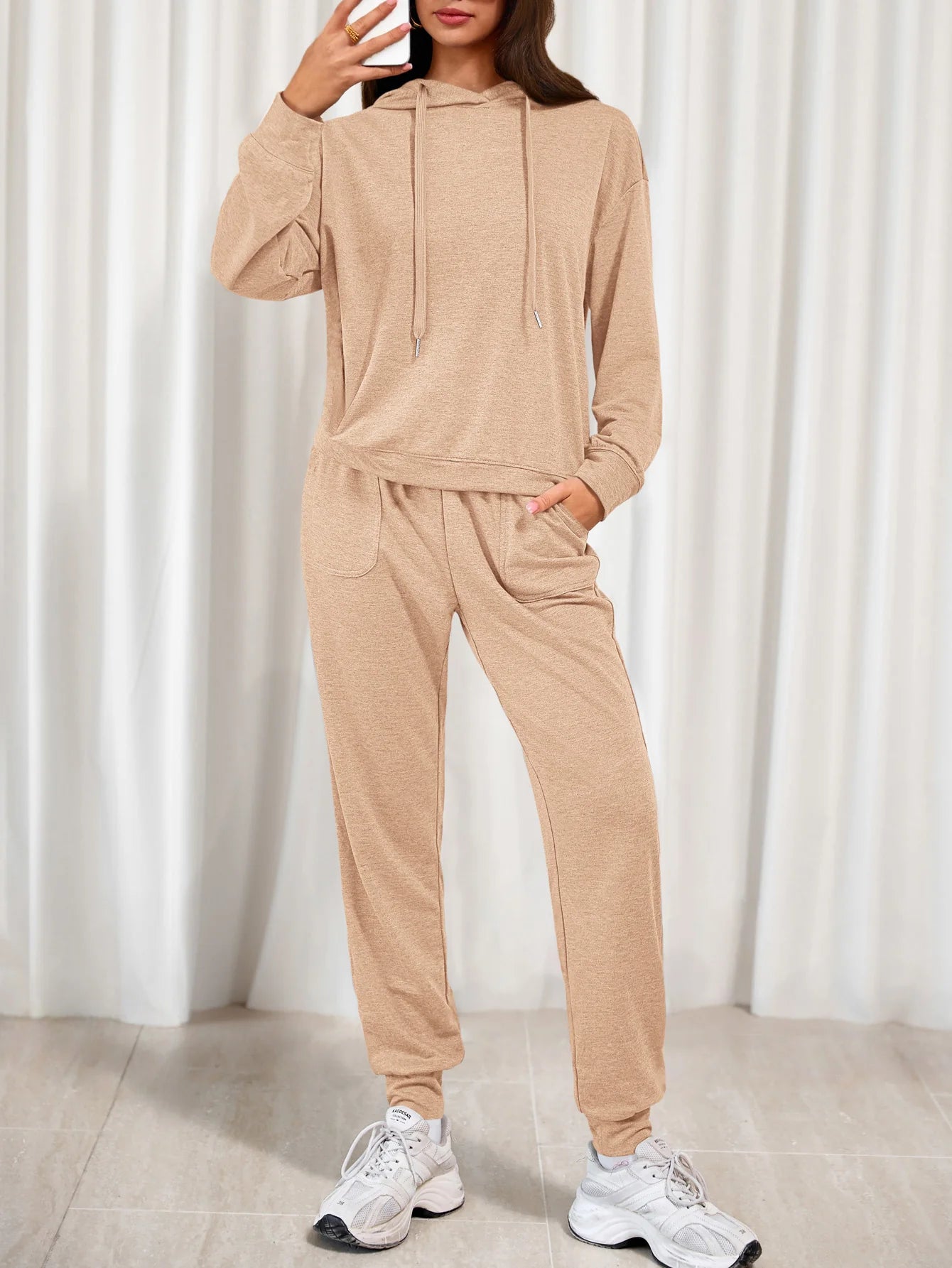 Women's Two Piece Outfits Sweatsuits Lounge Sets Hoodies Sweatshirt Joggers Sweatpants Fall Fashion Clothes