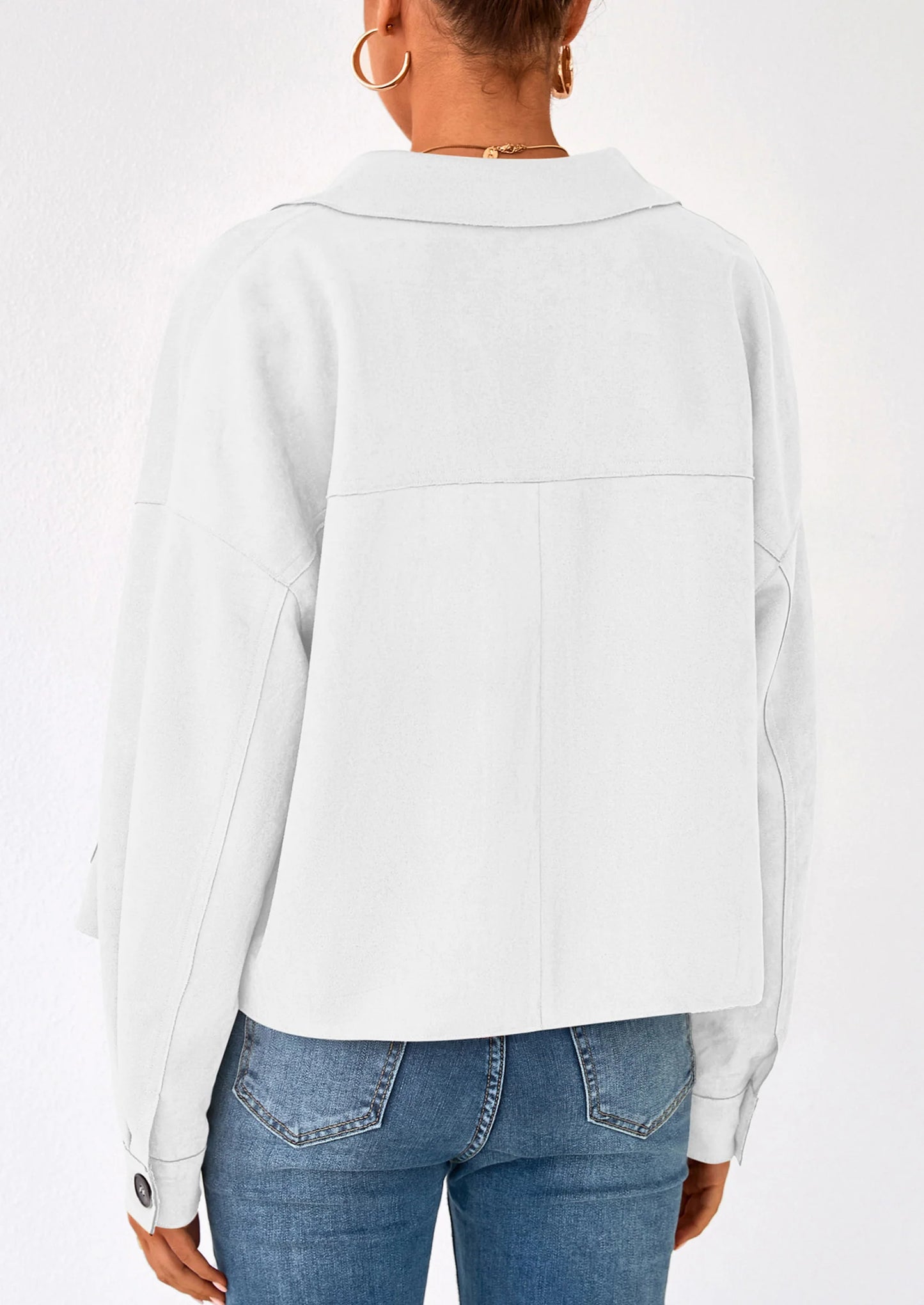 Women's Faux Suede Cropped Jacket Casual Lightweight Fall Fashion Winter Coats Outerwear Trendy Clothes