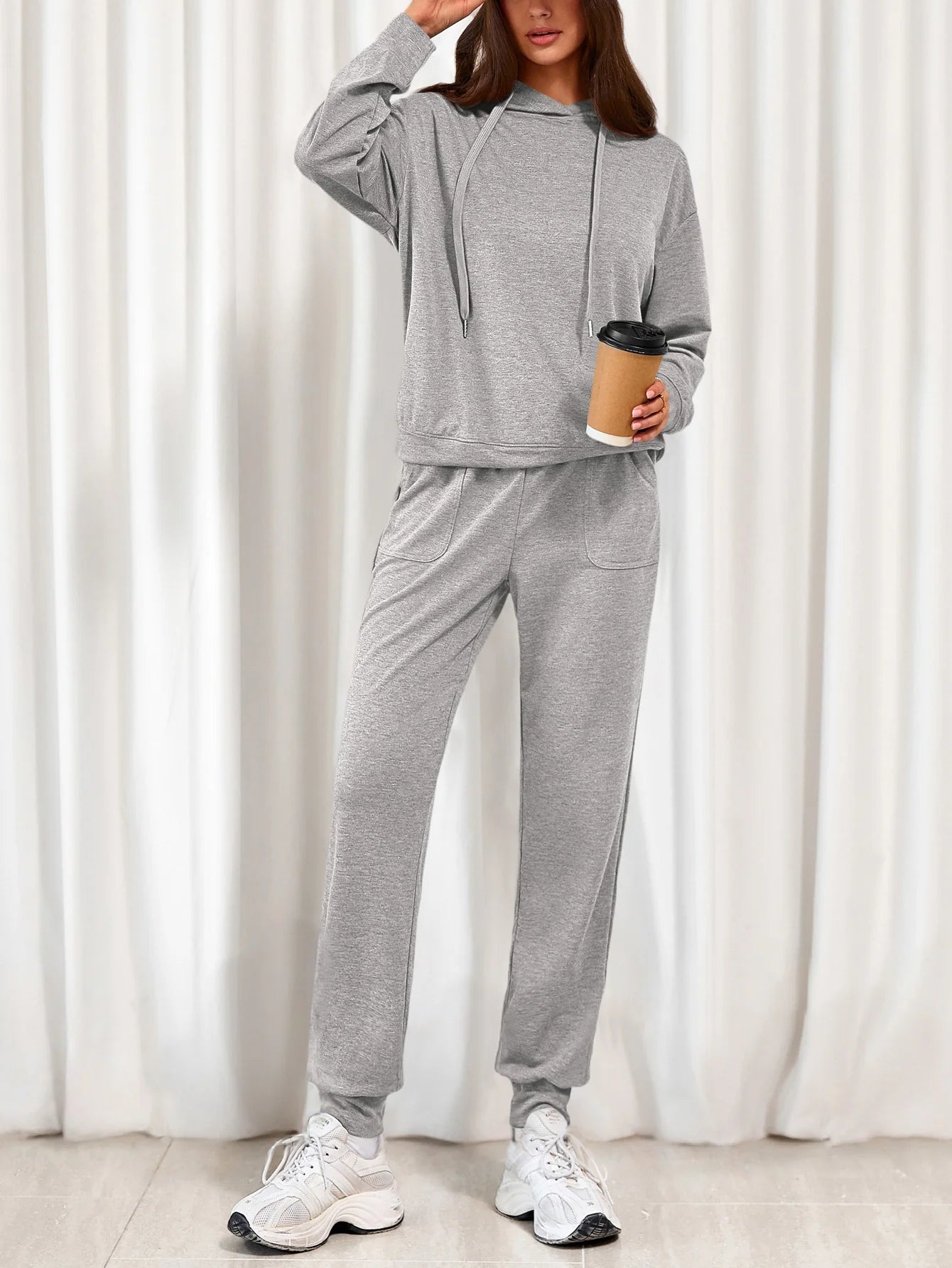 Women's Two Piece Outfits Sweatsuits Lounge Sets Hoodies Sweatshirt Joggers Sweatpants Fall Fashion Clothes