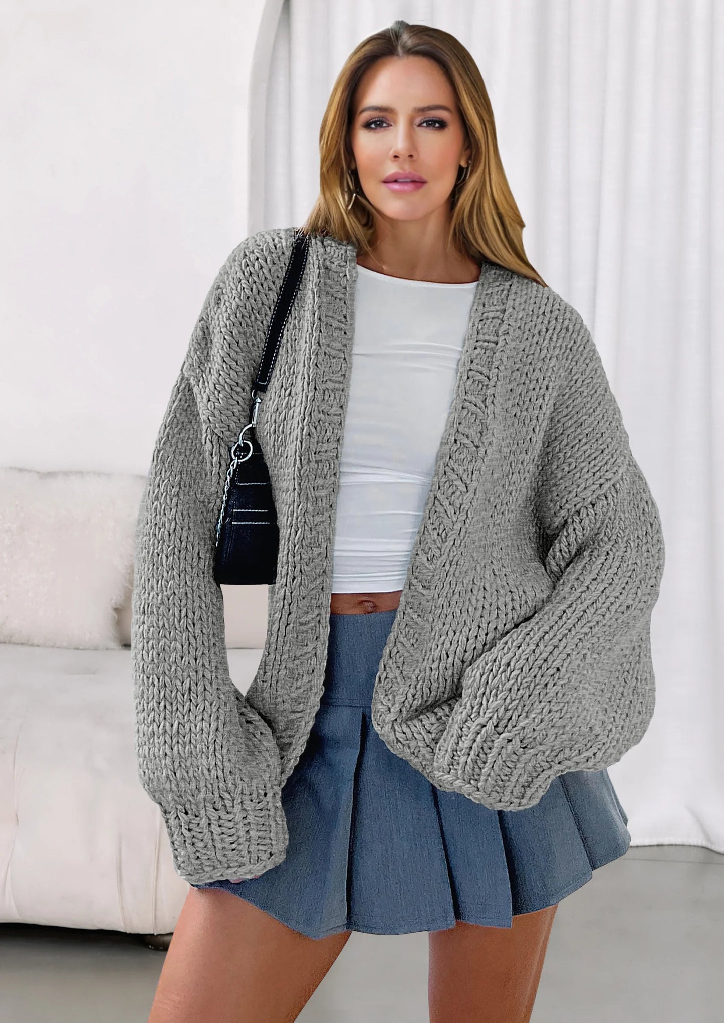 Cardigan Sweaters for Women Trendy Fall Fashion Long Sleeve Chunky Knit Cardigans Winter Clothing Outfits