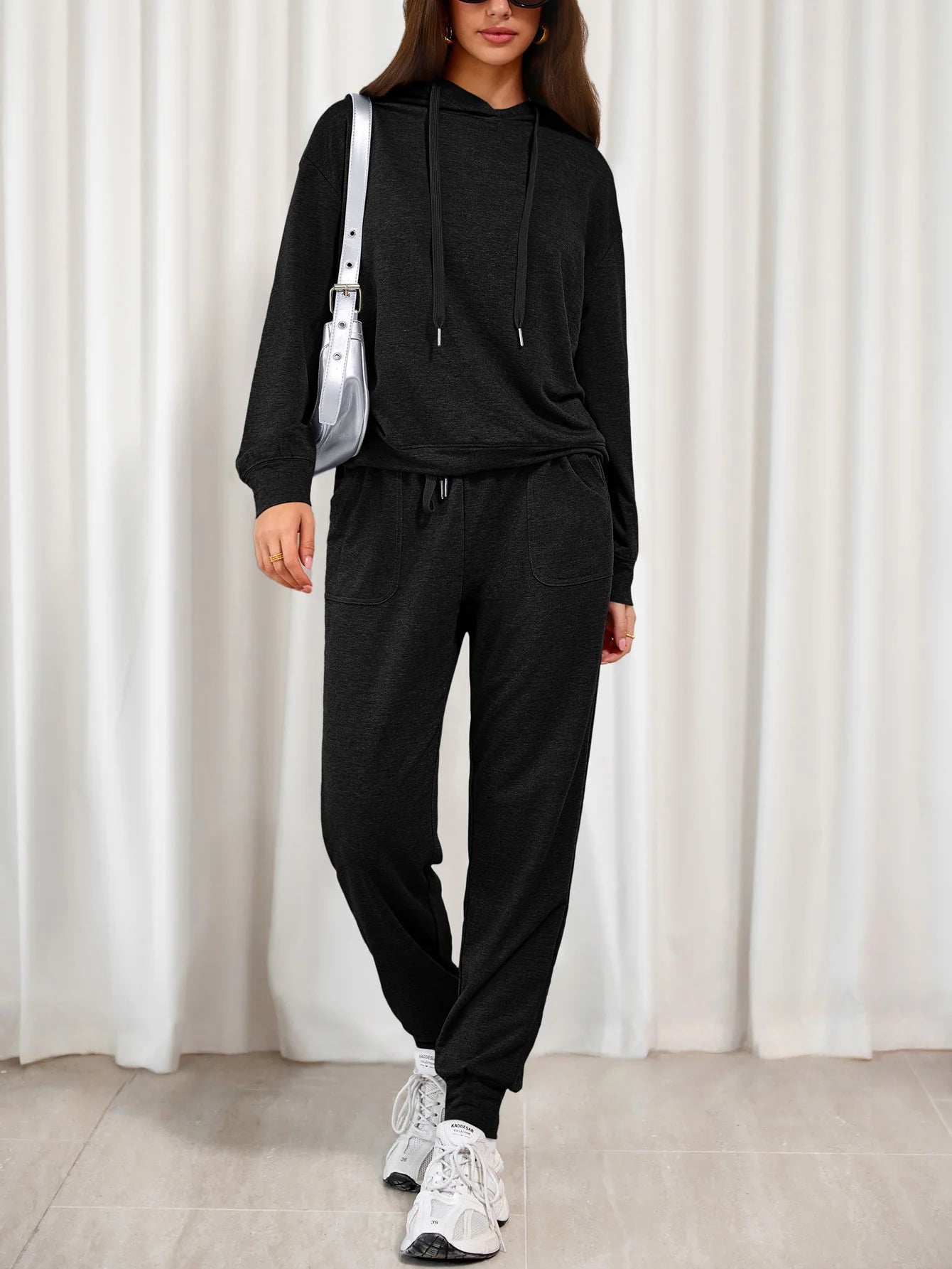 Women's Two Piece Outfits Sweatsuits Lounge Sets Hoodies Sweatshirt Joggers Sweatpants Fall Fashion Clothes